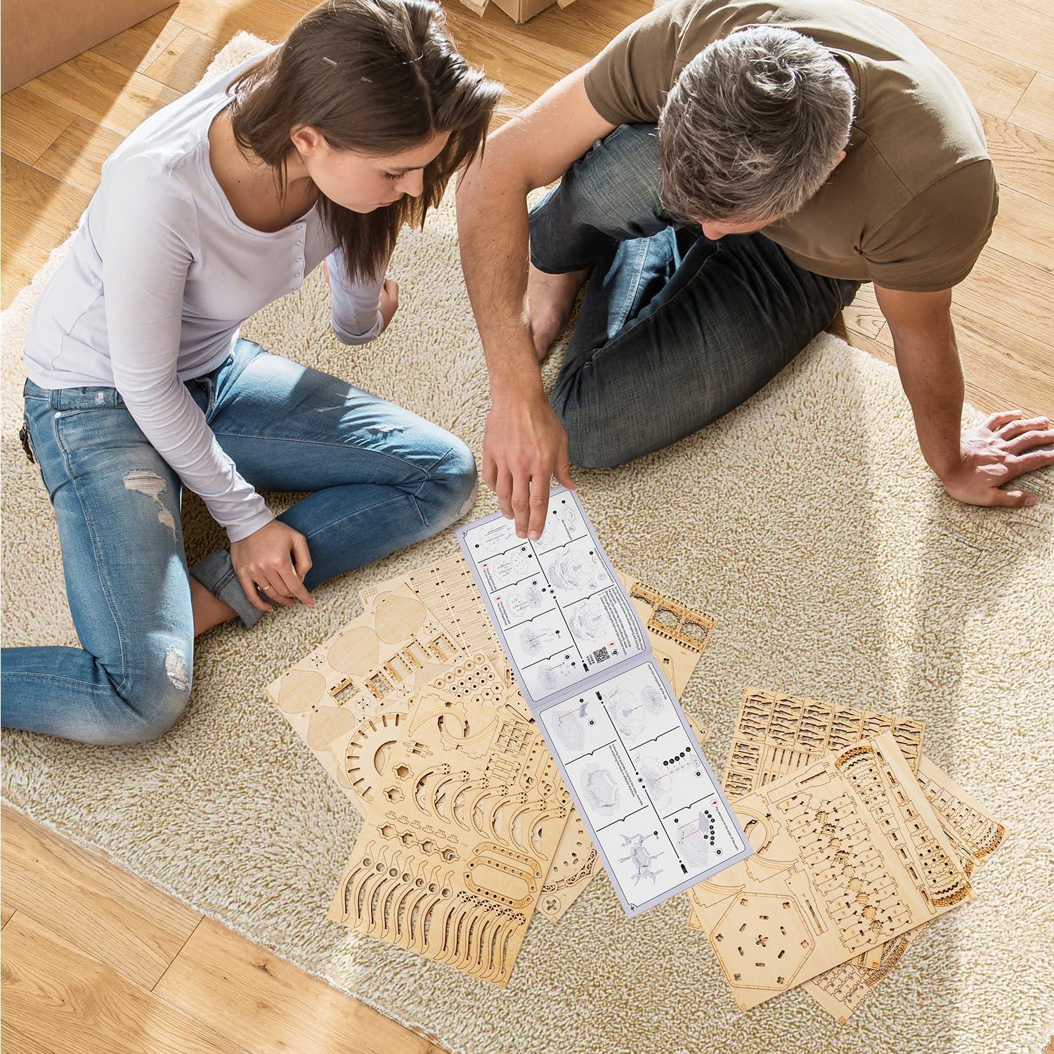 Rompecabezas 3D RUIFAM de madera con música y 619 piezas