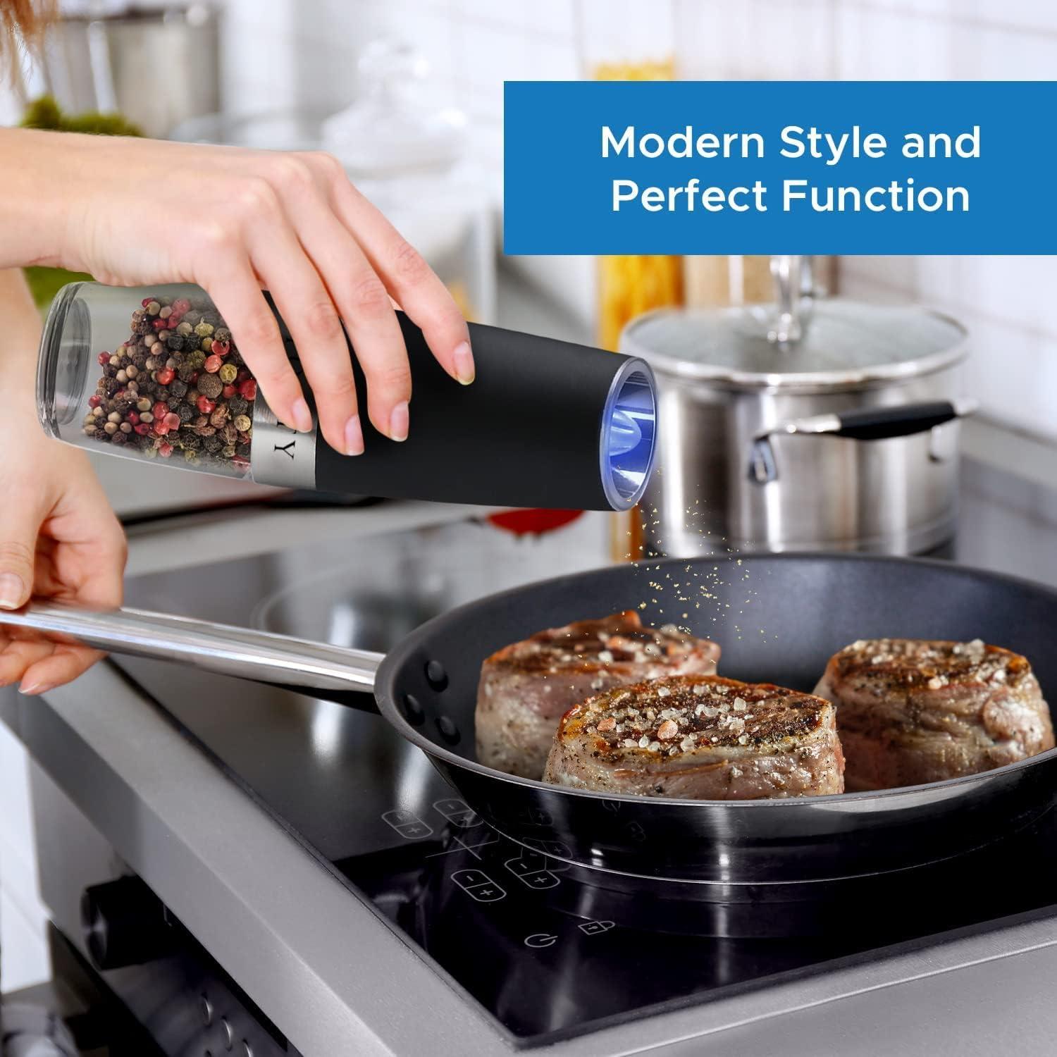 Juego de Molinillos de Sal y Pimienta Eléctricos TOMTY - Automáticos