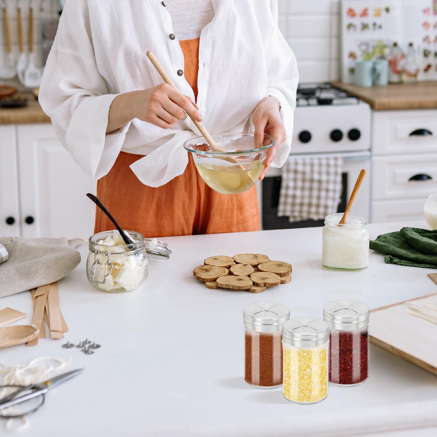 Tarros de Especias Segarty, Set de 3 Botellas de 80ml con Tapa Ajustable