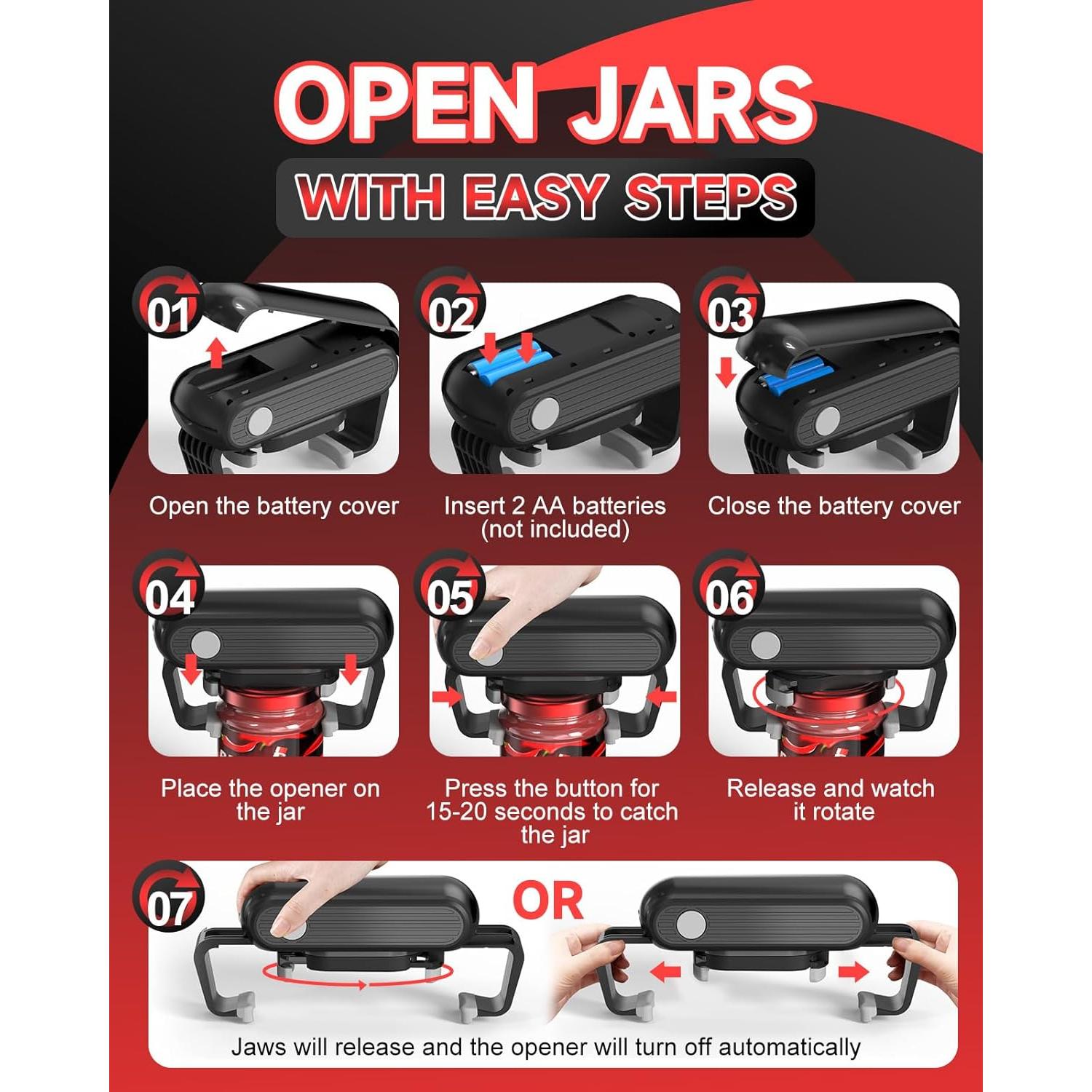 Abrebotellas Eléctrico Ankuwa EJ101 Automático 3W Negro