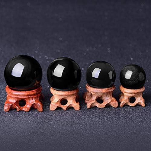Bola de Cristal de Obsidiana HOMELEX 40mm con Soporte