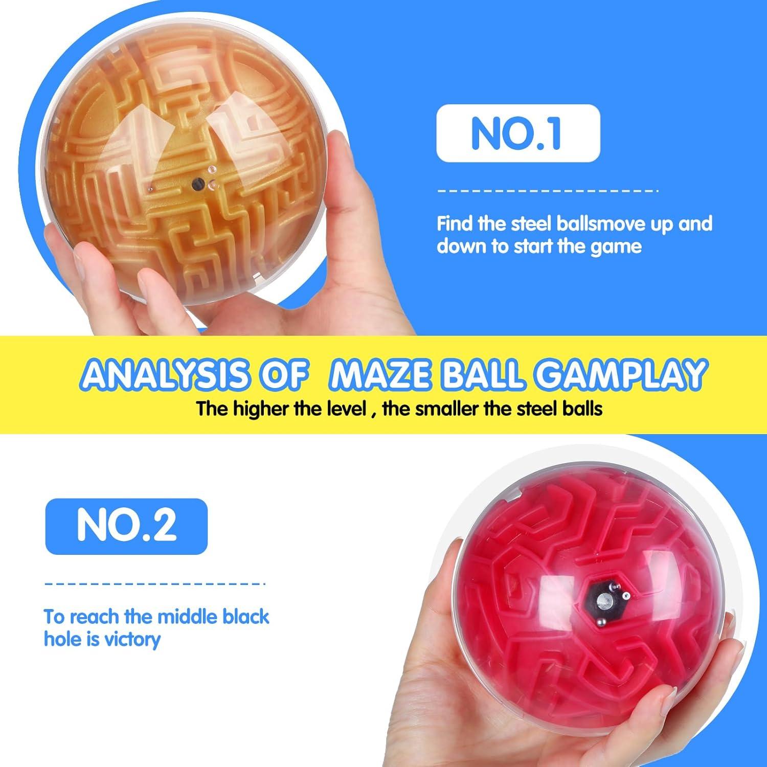 Sumind 4 Pzs Puzzle Laberinto 3D Juguete Educativo