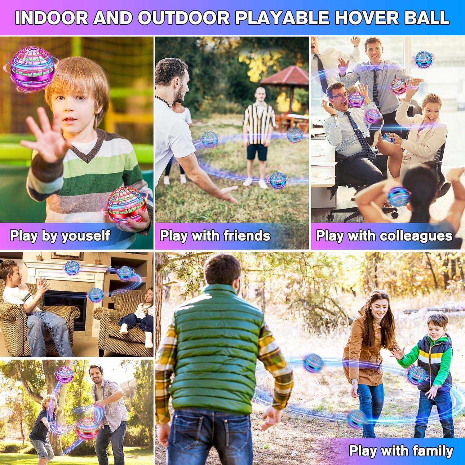 Bola Voladora Vantexi 2PCS LED Azul y Púrpura