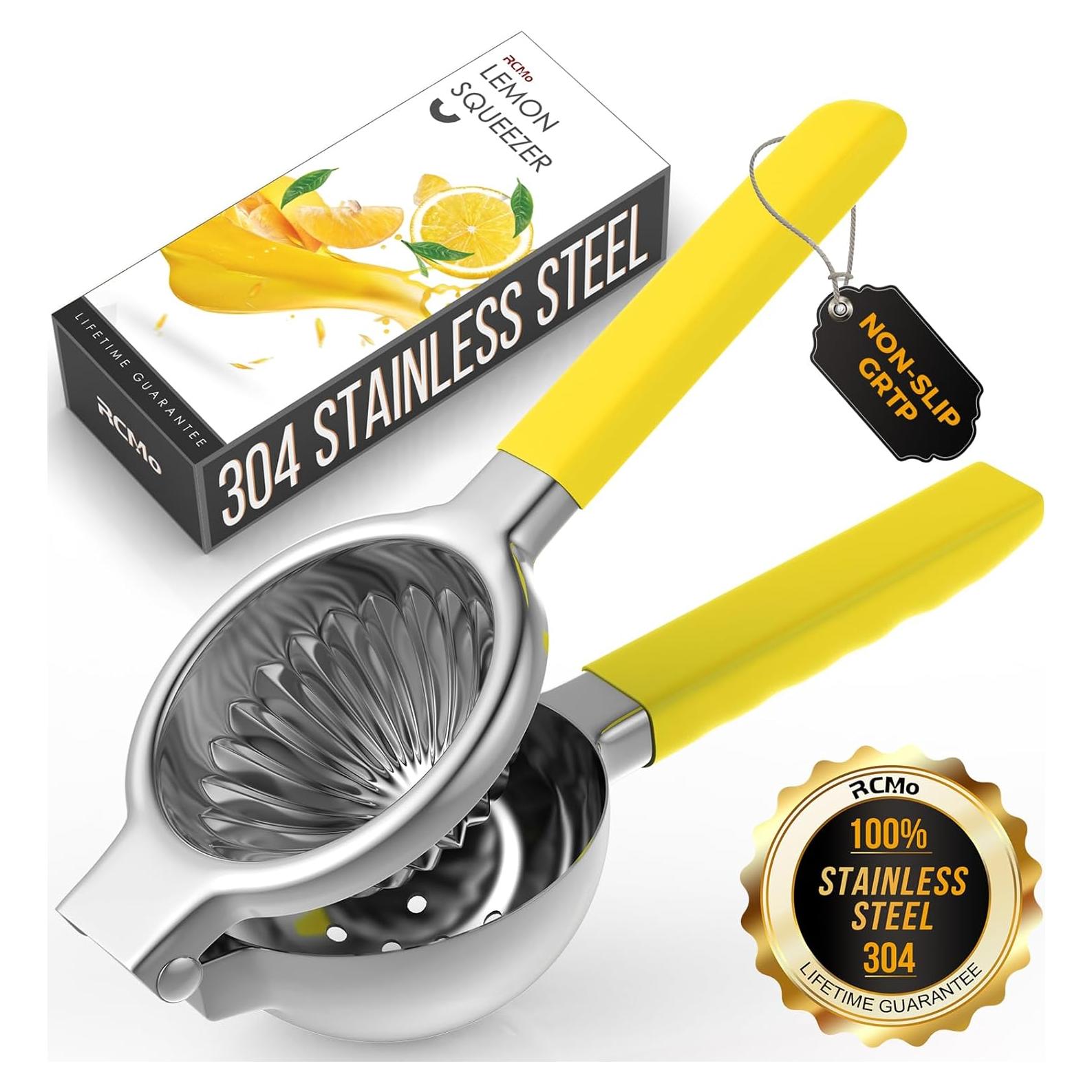 Exprimidor de Limón RCMo Acero Inoxidable 304 Amarillo
