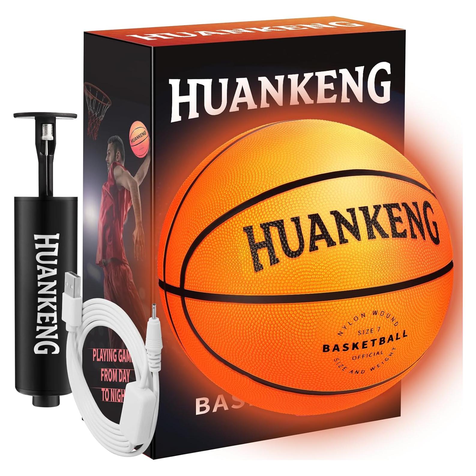 Baloncesto Iluminado HuanKeng Tamaño 7 Recargable Naranja