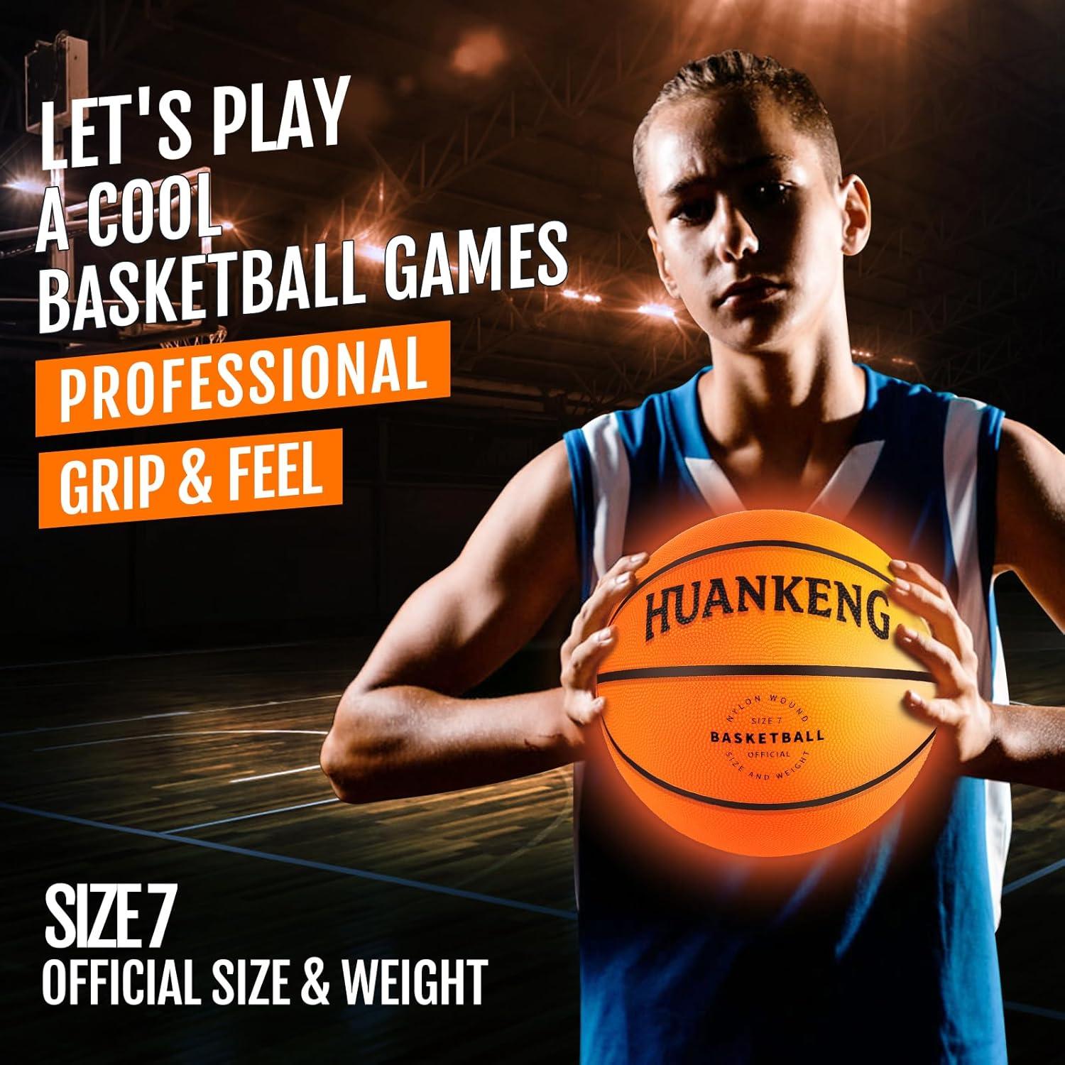Baloncesto Iluminado HuanKeng Tamaño 7 Recargable Naranja