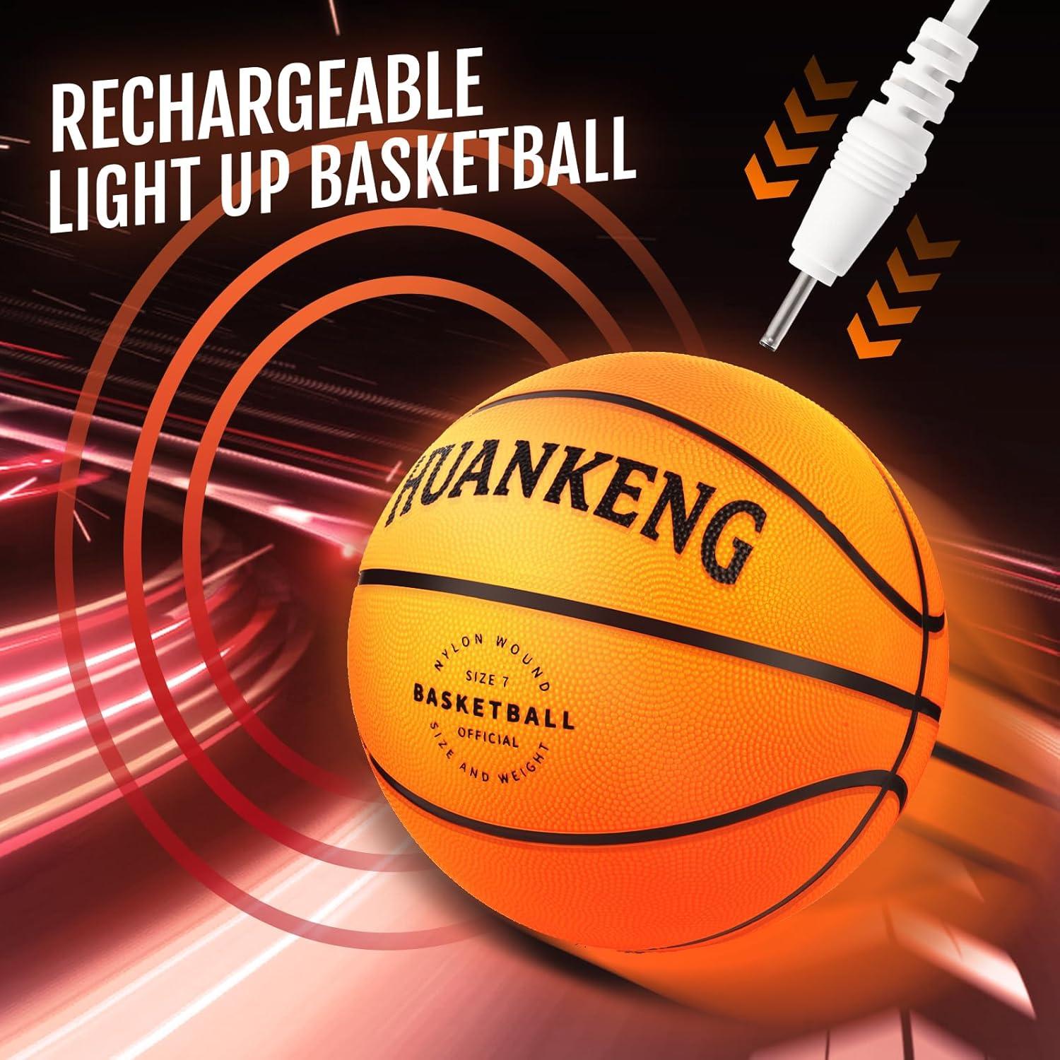 Baloncesto Iluminado HuanKeng Tamaño 7 Recargable Naranja