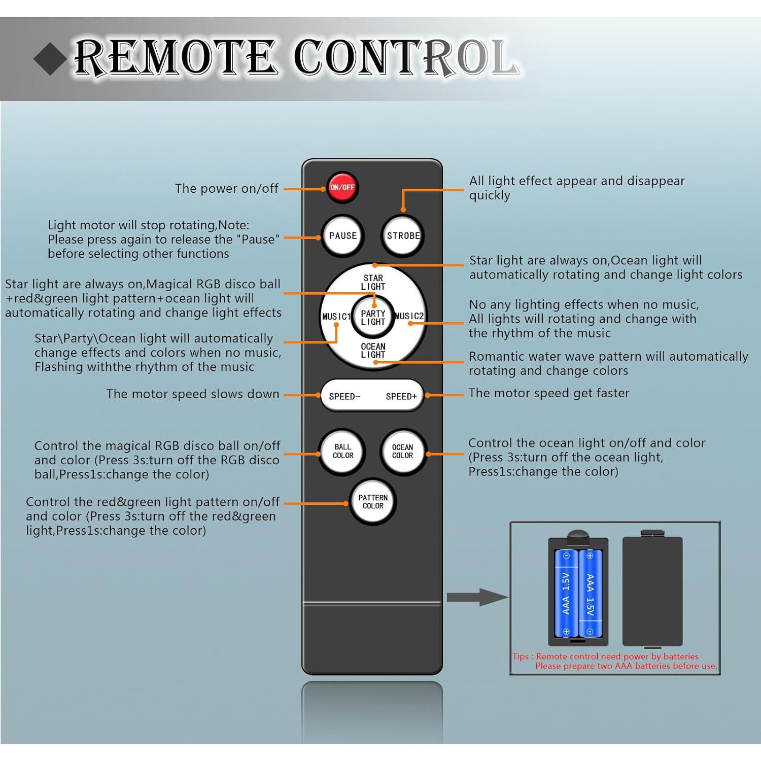 Proyector de Estrellas 5 en 1 Shenzhen Emerson 20cm Luz Disco