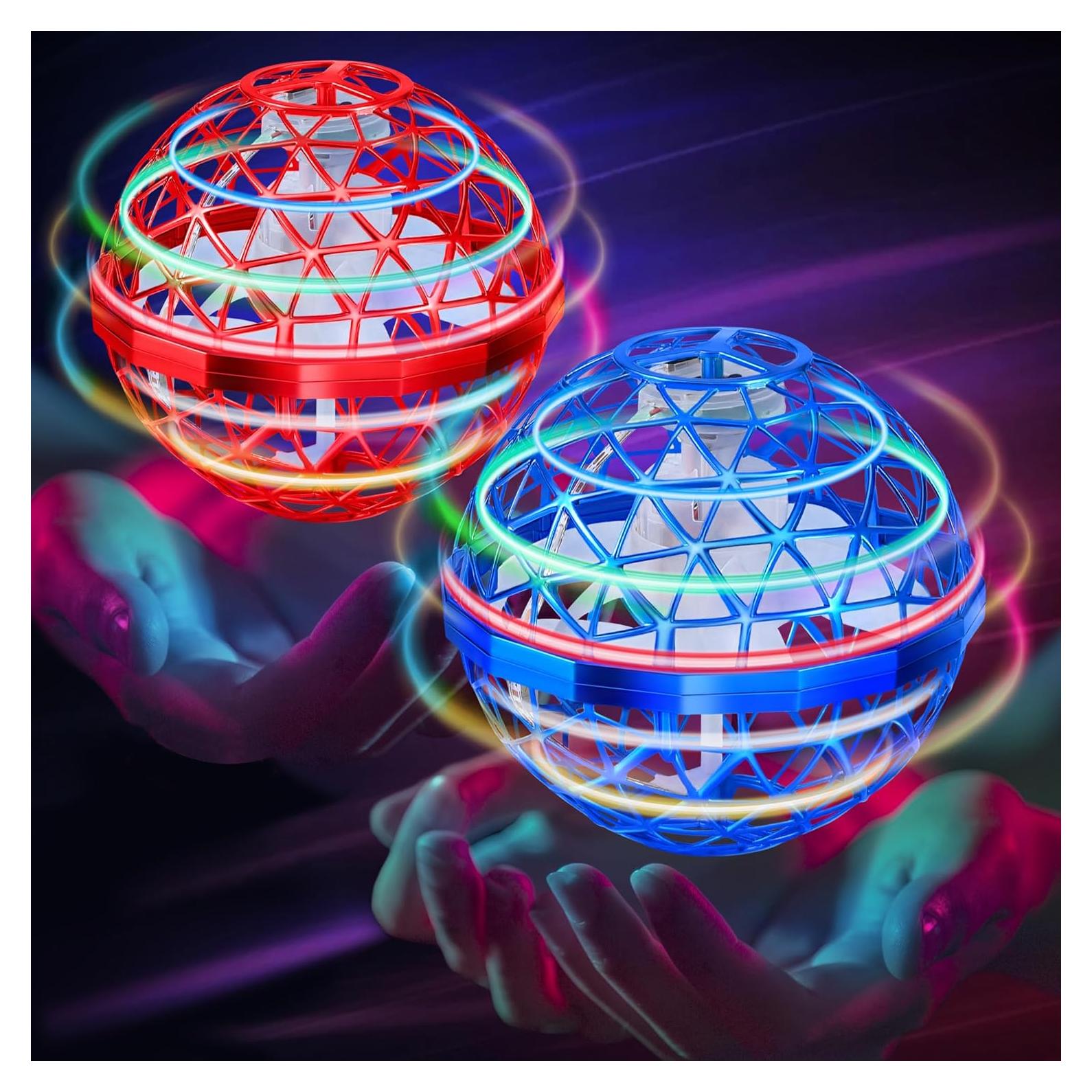 Bola Voladora Orb 2024 Amiline Rojo y Azul 10 cm