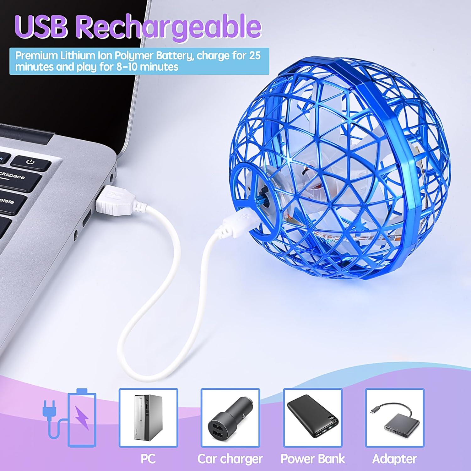 Bola Voladora Orb 2024 Amiline Rojo y Azul 10 cm