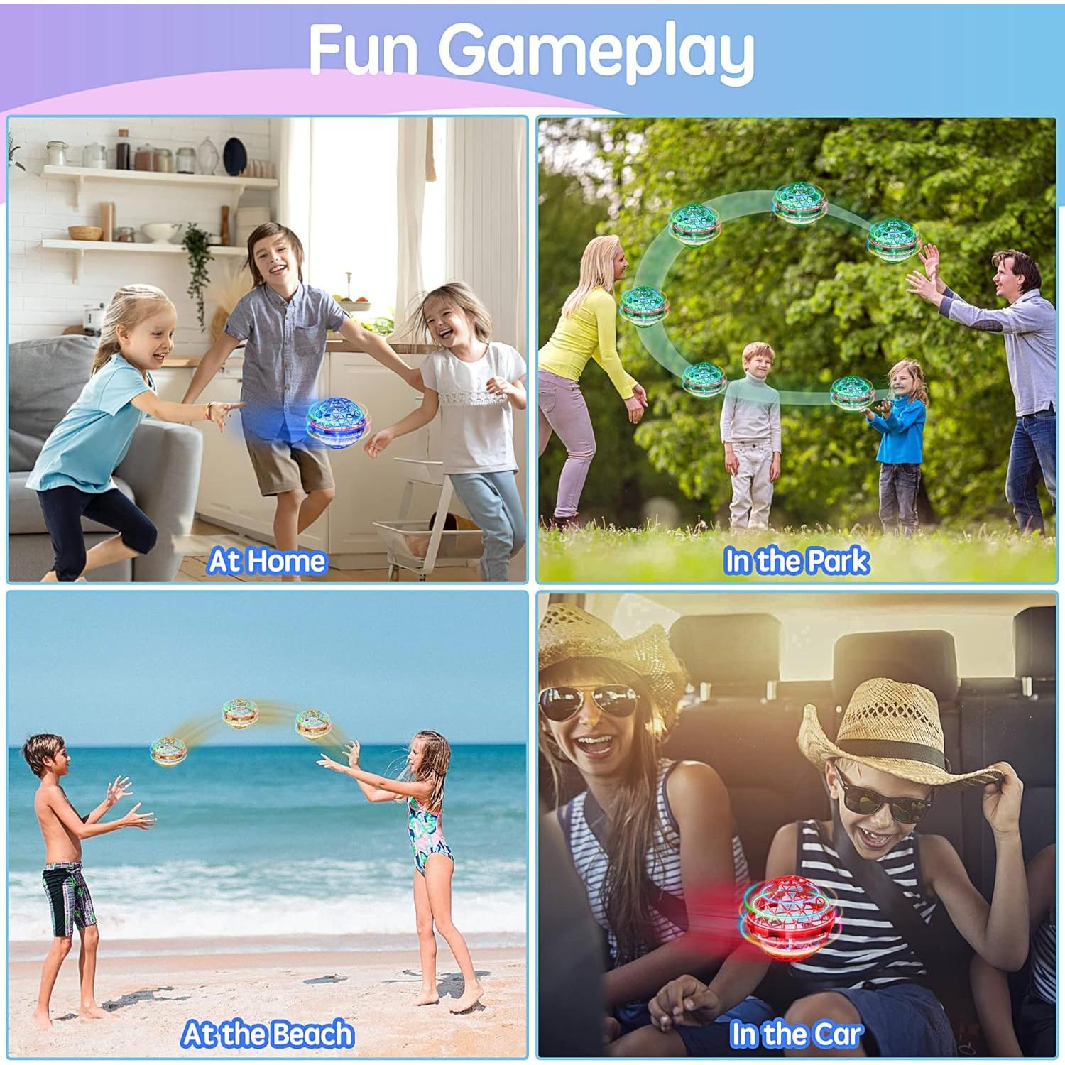 Bola Voladora Orb 2024 Amiline Rojo y Azul 10 cm