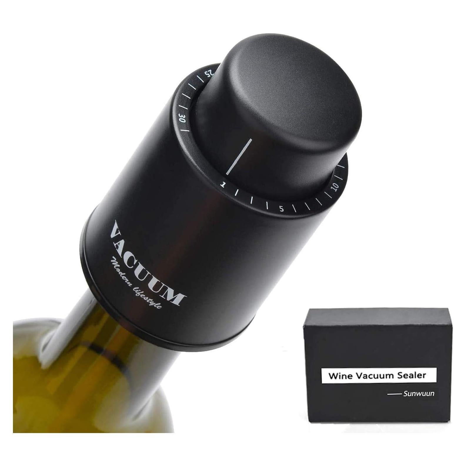 2 Tapones de Vacío para Botellas de Vino Sunwuun - Conservador Reutilizable