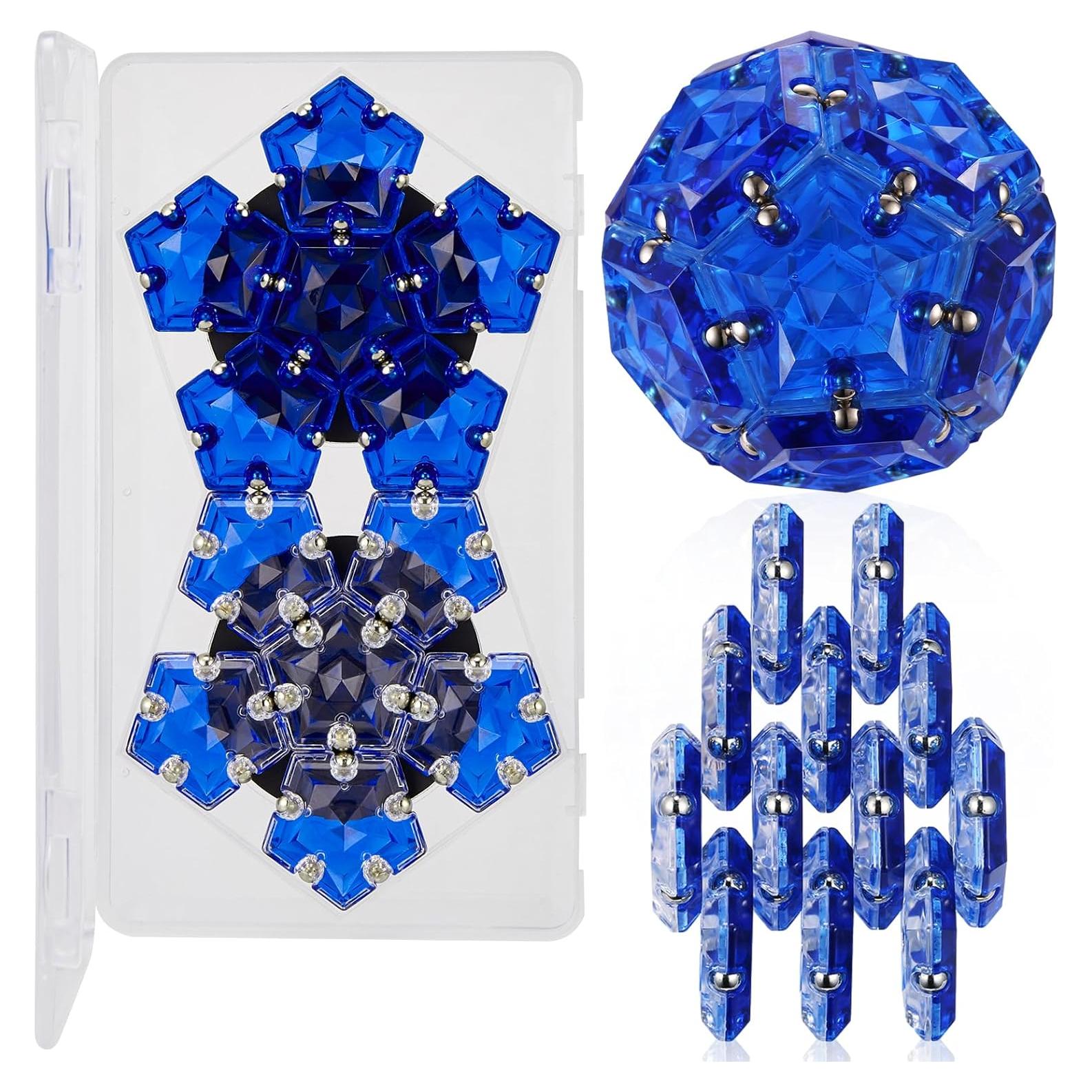 LAFFTRAK Esfera Magnética Antiestrés Azul - Set 12 Piezas