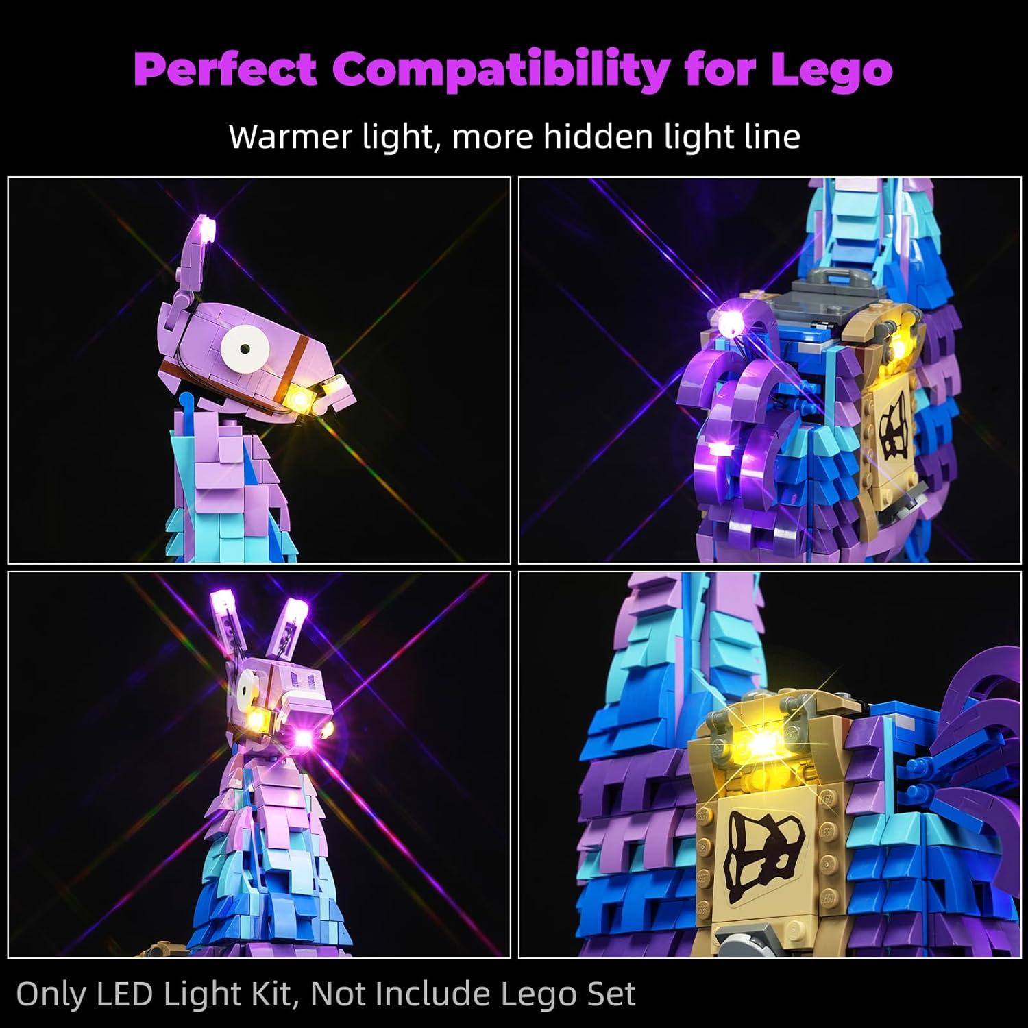 Kit de Iluminación LED Rorliny para Lego Fortnite Supply Llama