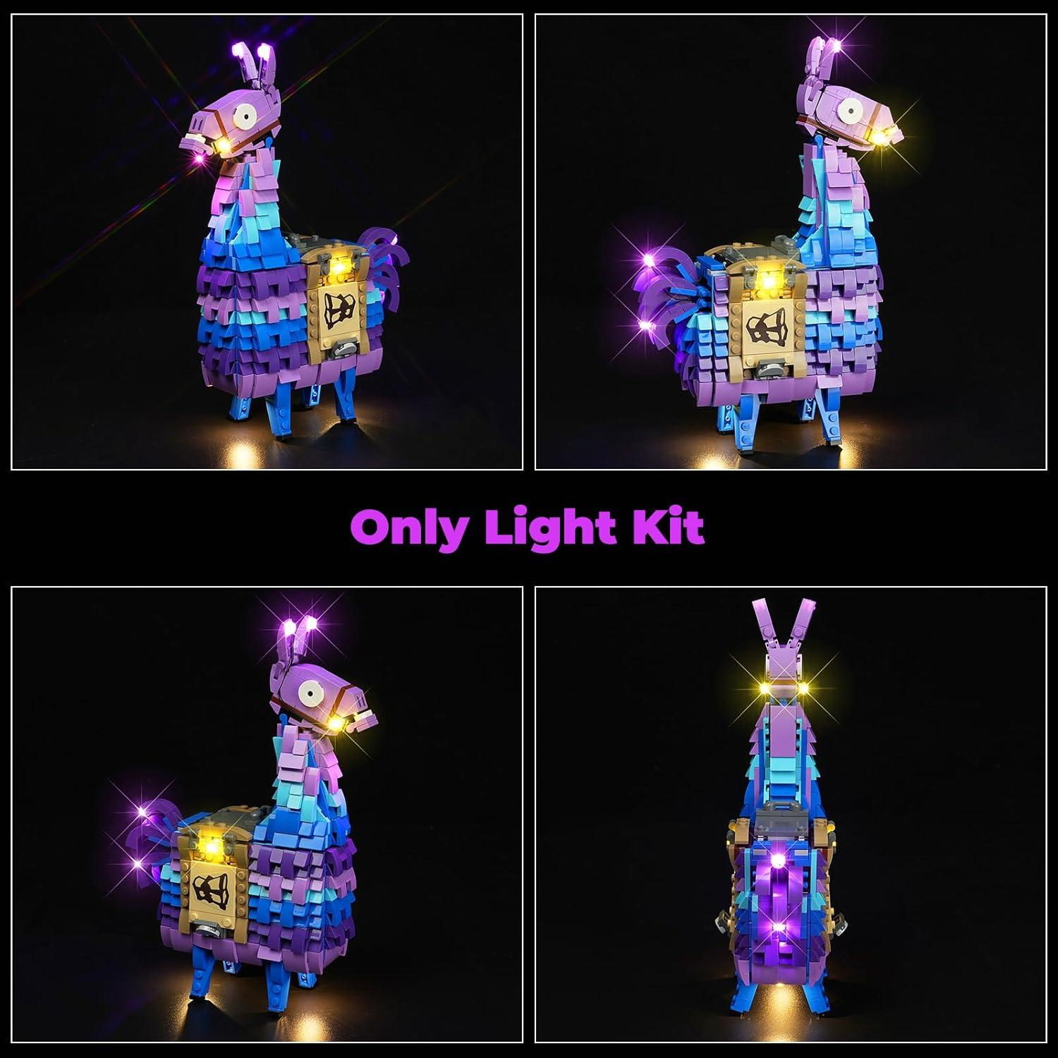 Kit de Iluminación LED Rorliny para Lego Fortnite Supply Llama