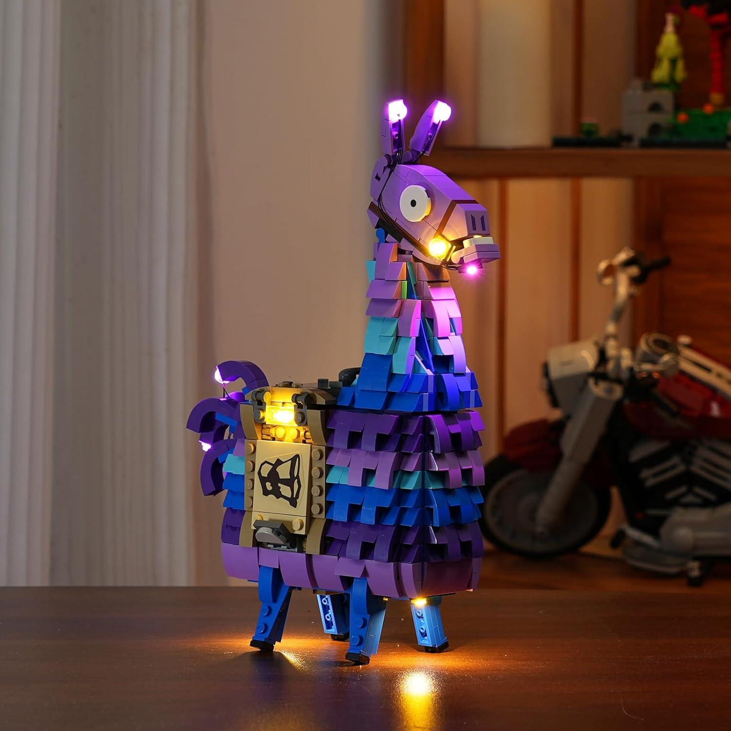 Kit de Iluminación LED Rorliny para Lego Fortnite Supply Llama