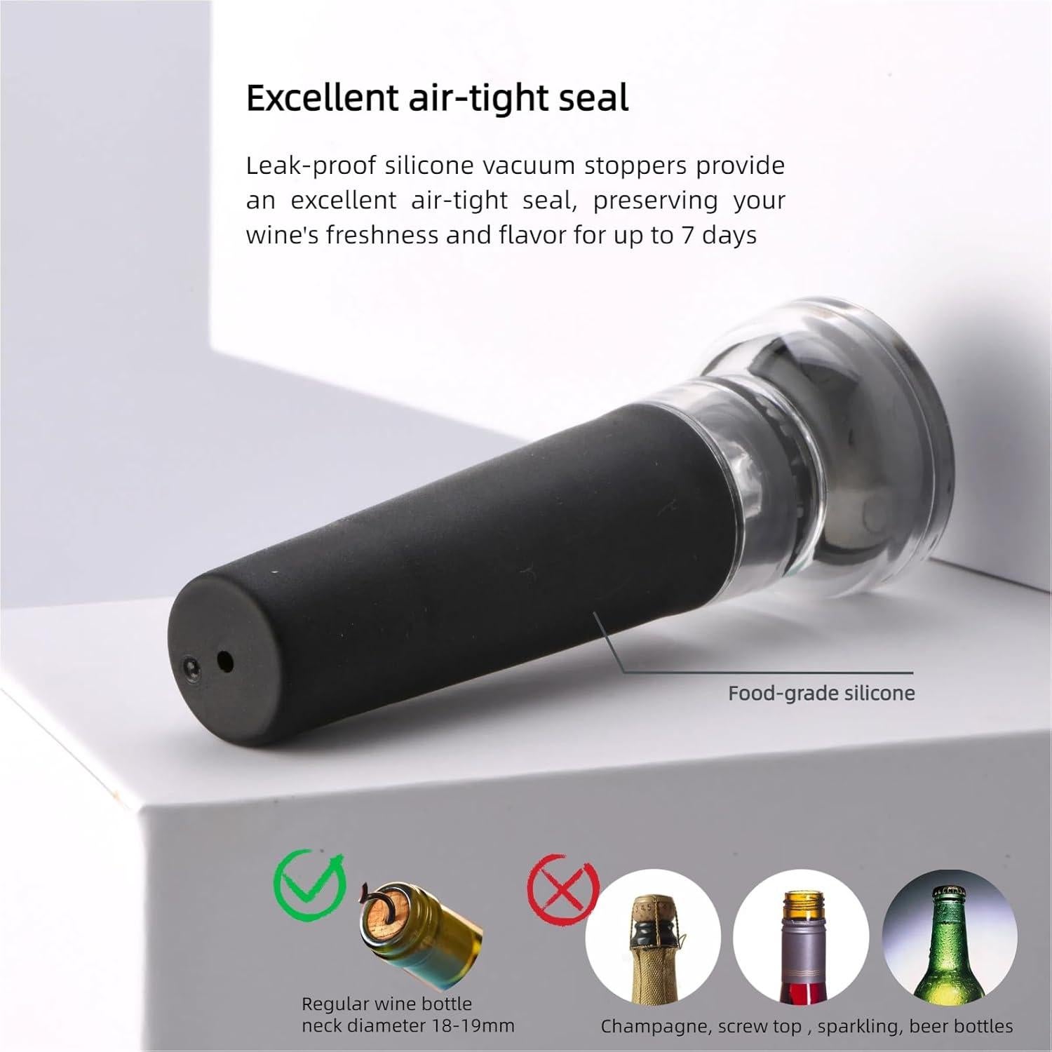 Aerador y Dispensador de Vino Eléctrico Saraudy WP-01 Recargable