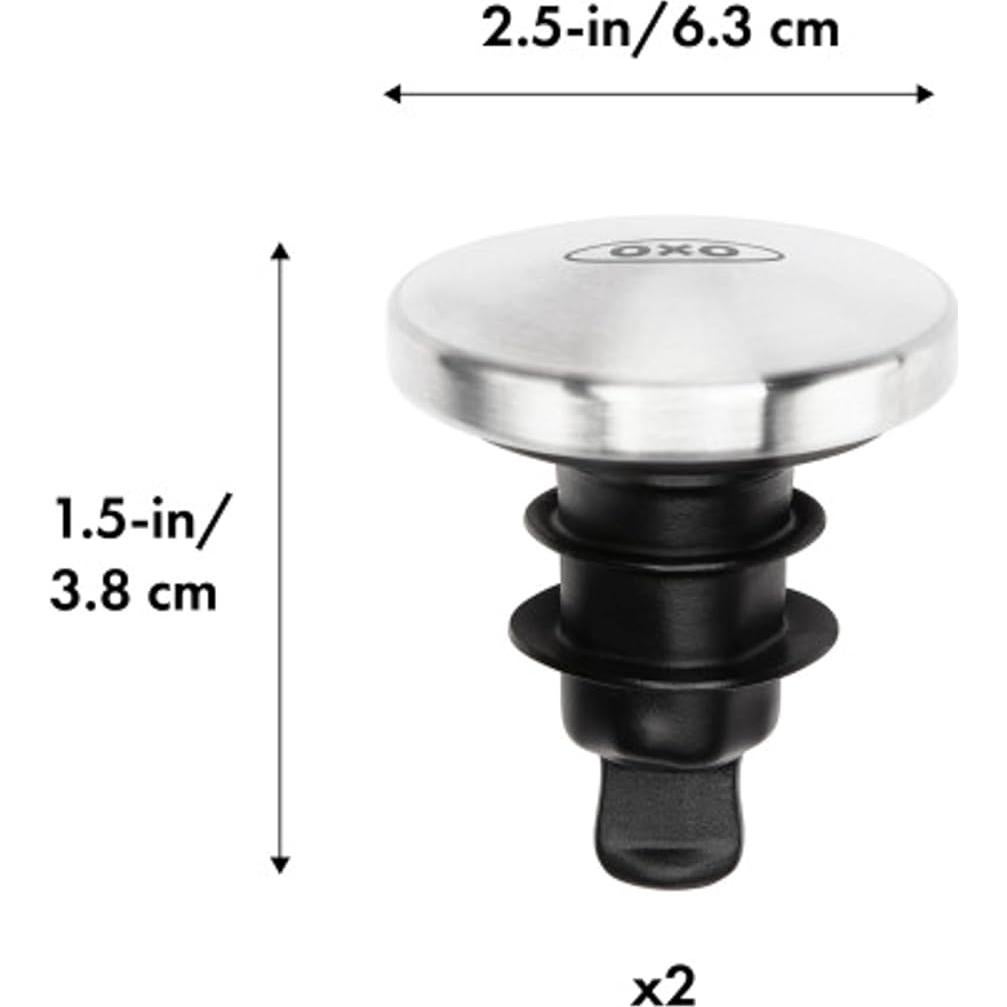 Tapones de Vino Expansibles OXO SteeL - 2 Unidades