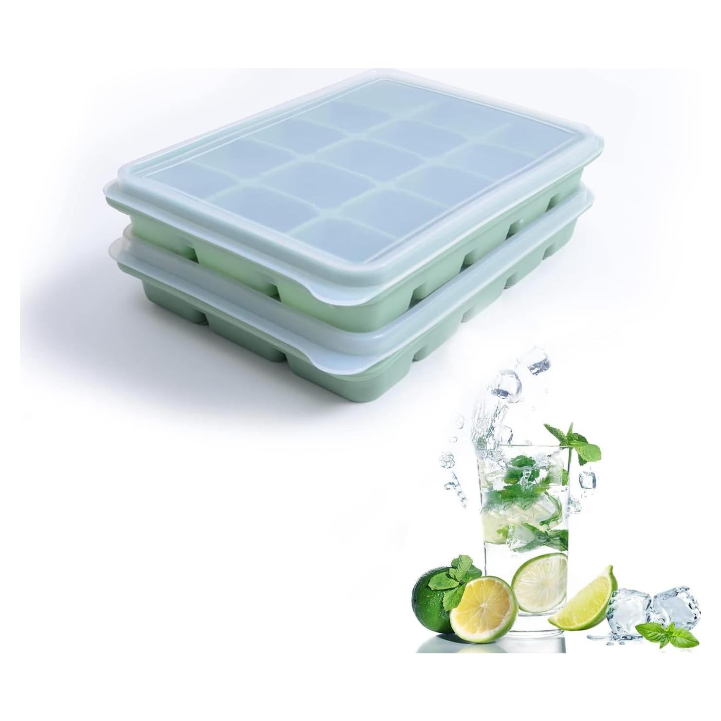 Juego de bandejas de hielo Tvmania 2 unidades silicona flexible