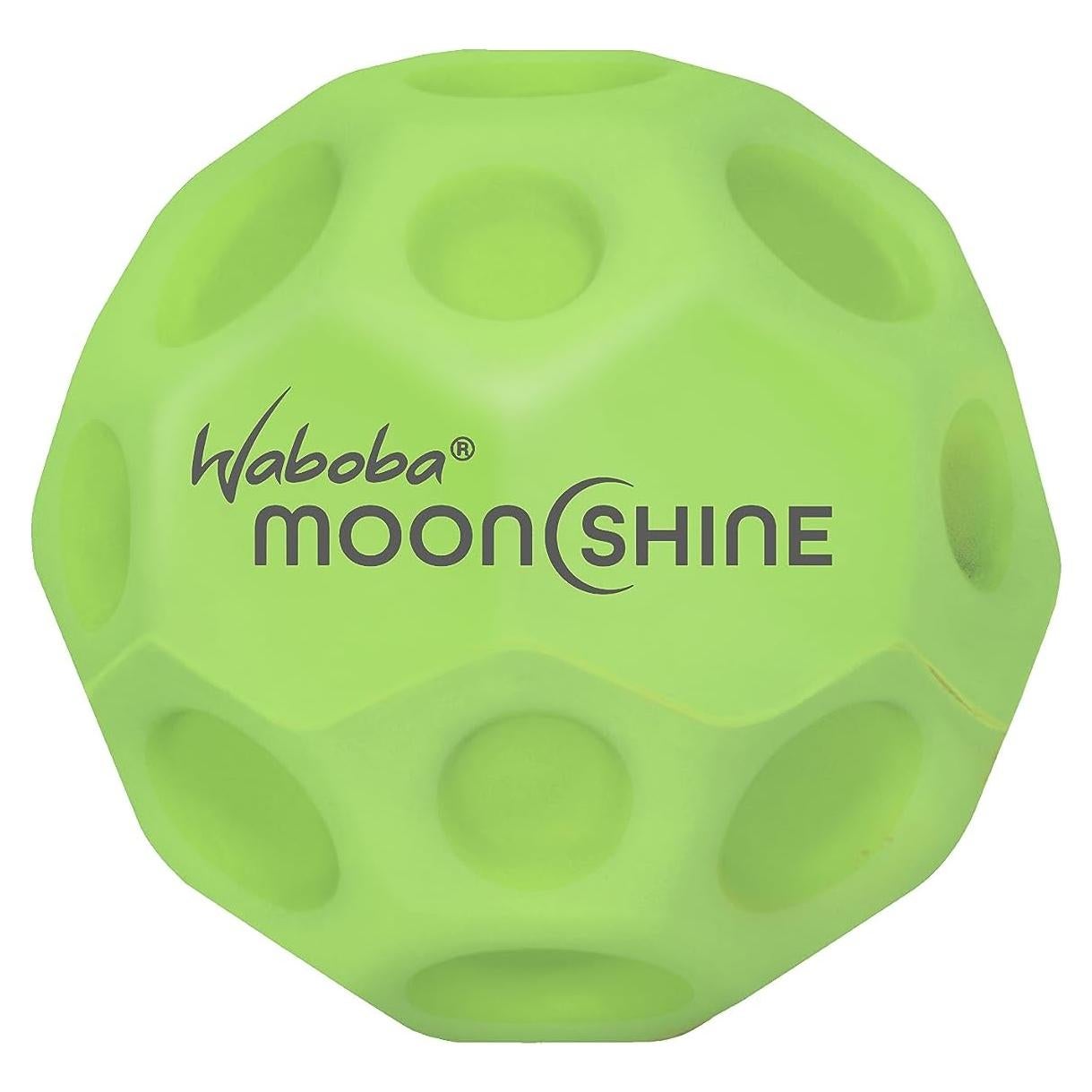 Pelota Waboba Moonshine Iluminada Rebotadora Verde 6cm