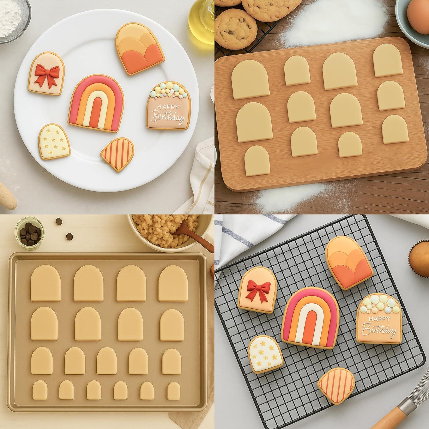 Juego de Cortadores de Galletas Arco FUSOTO 6 Piezas Acero Inoxidable