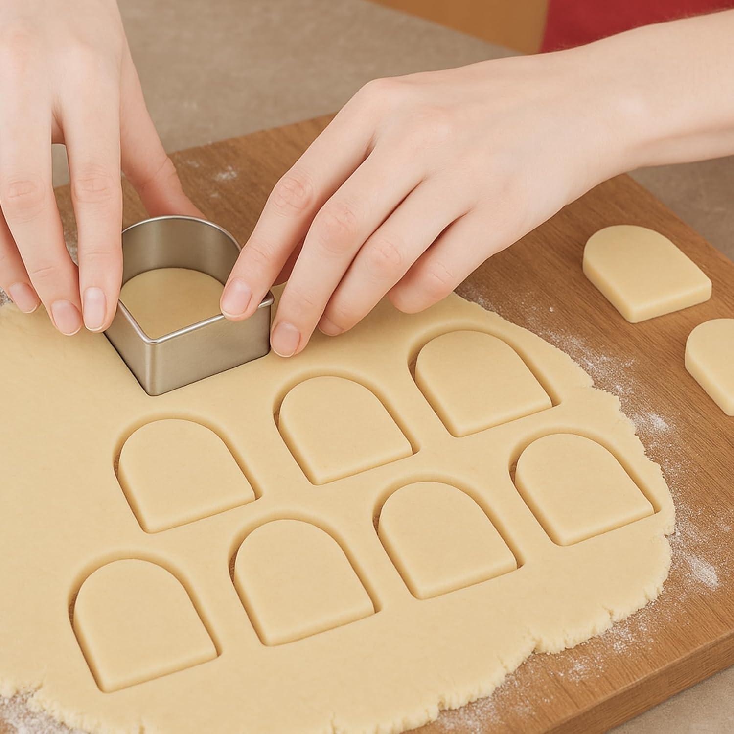 Juego de Cortadores de Galletas Arco FUSOTO 6 Piezas Acero Inoxidable