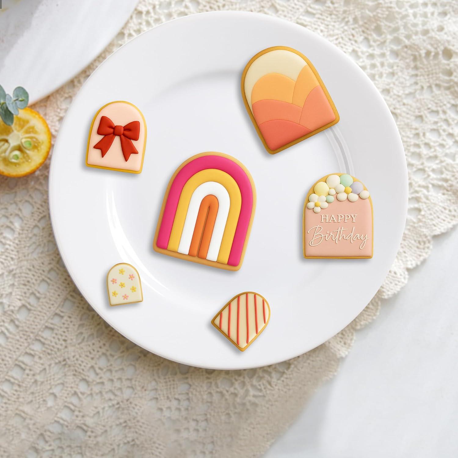 Juego de Cortadores de Galletas Arco FUSOTO 6 Piezas Acero Inoxidable