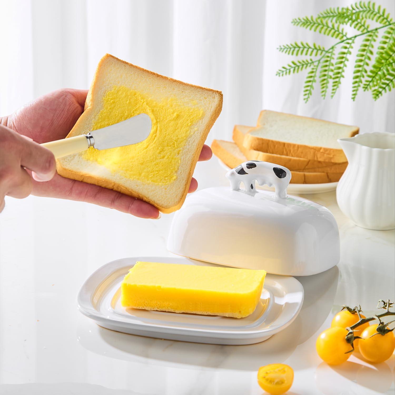 Plato para Mantequilla con Tapa Cerámica Meideal 19.8x16 cm