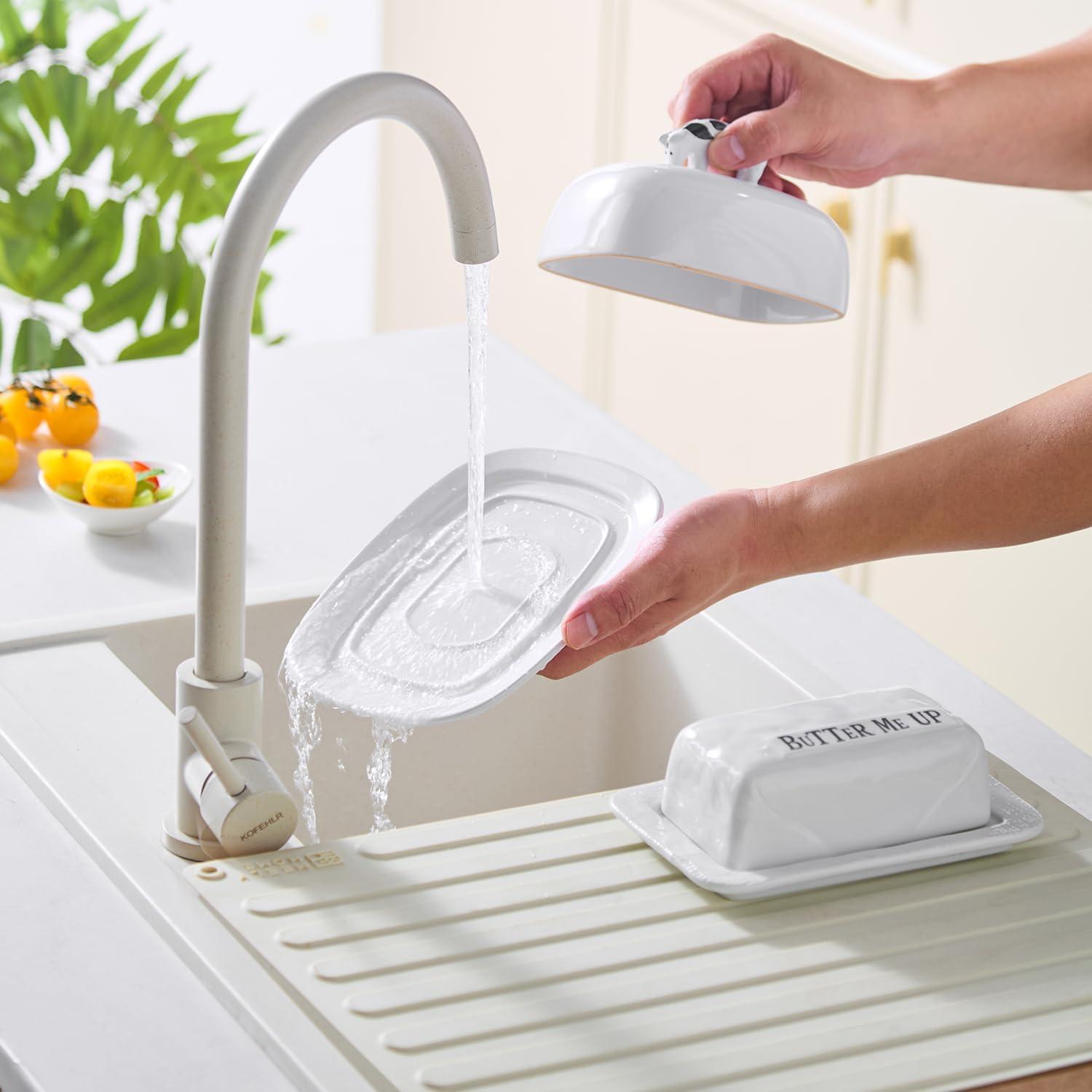 Plato para Mantequilla con Tapa Cerámica Meideal 19.8x16 cm