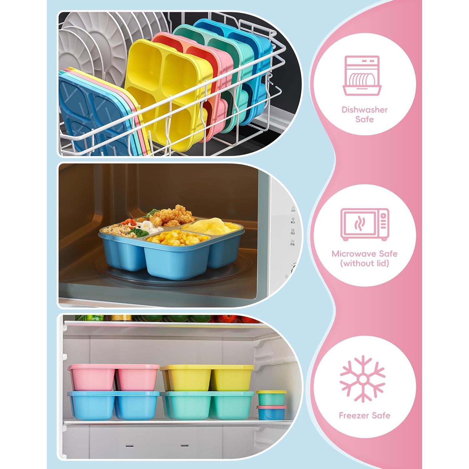 Juego de 4 Contenedores Reutilizables Canfanni para Snacks