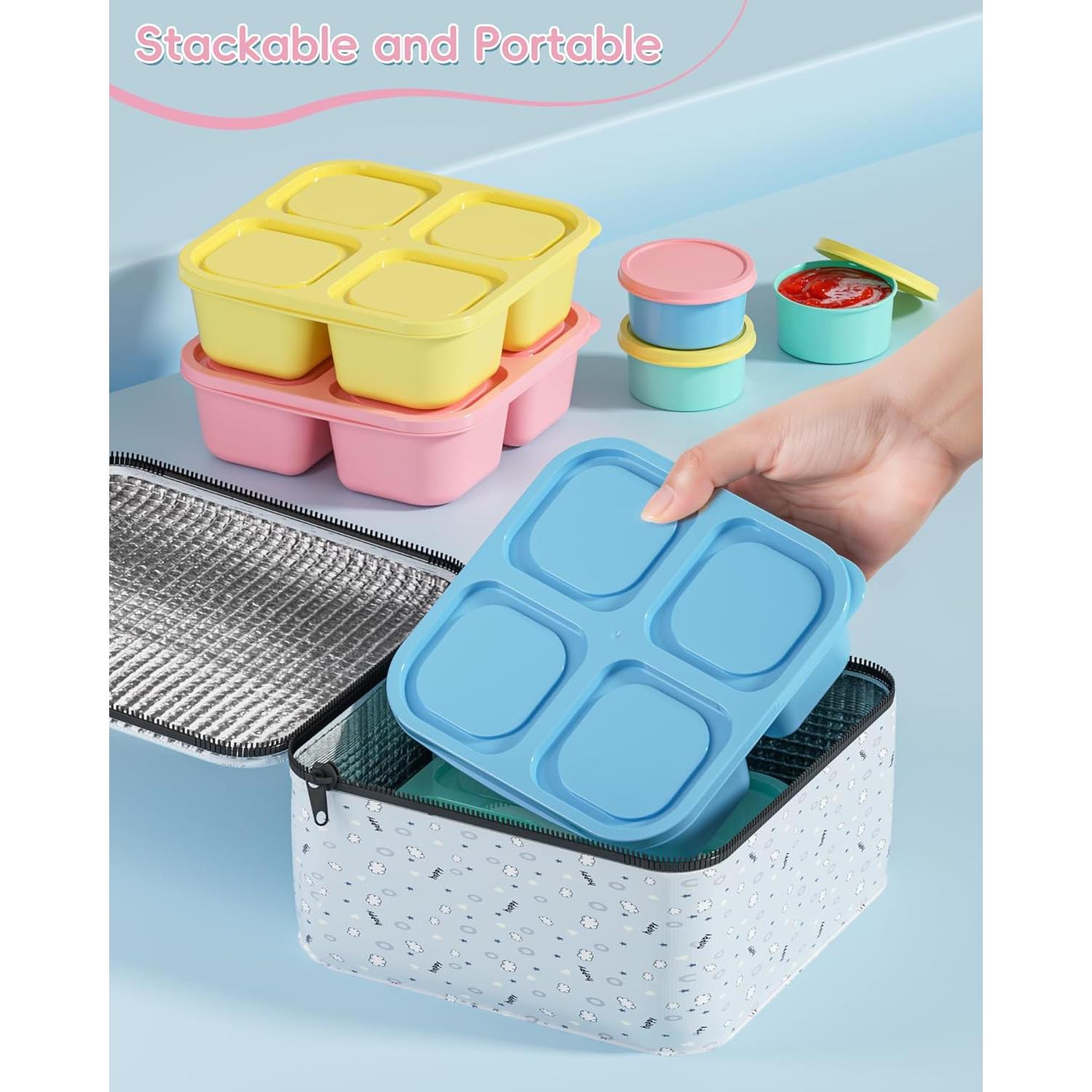 Juego de 4 Contenedores Reutilizables Canfanni para Snacks