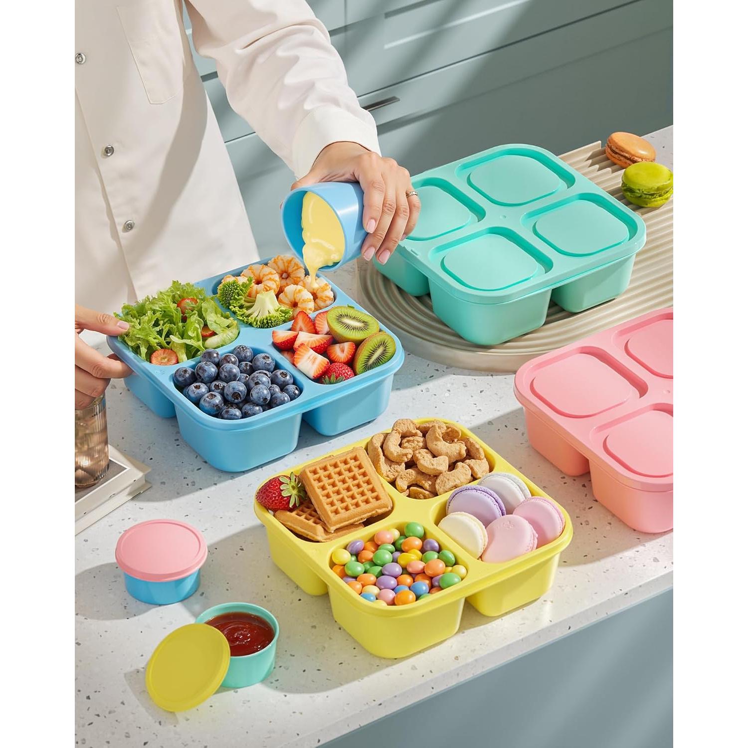 Juego de 4 Contenedores Reutilizables Canfanni para Snacks