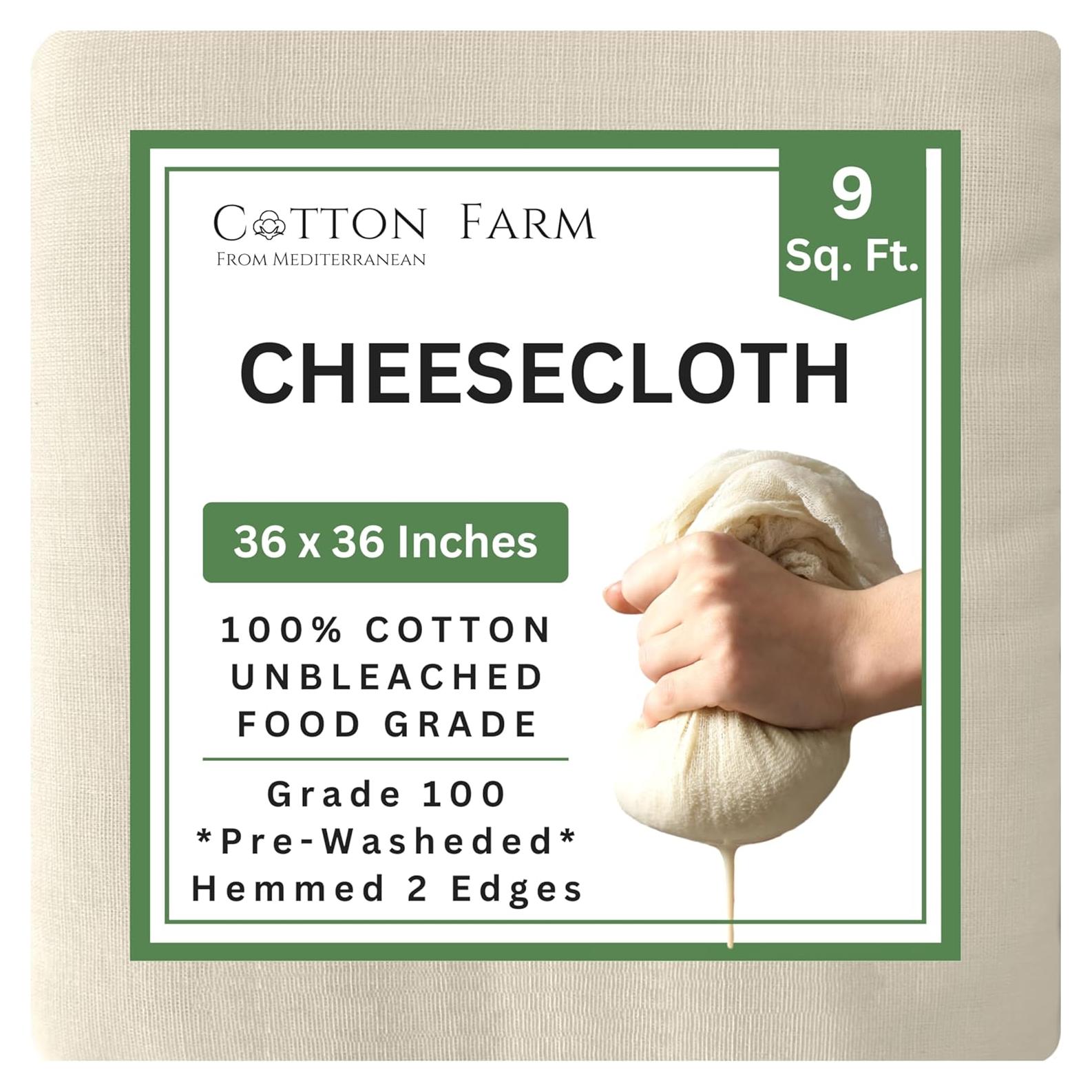 Pano de Queso Algodón Farm 100% Natural 91x91 cm Reutilizable