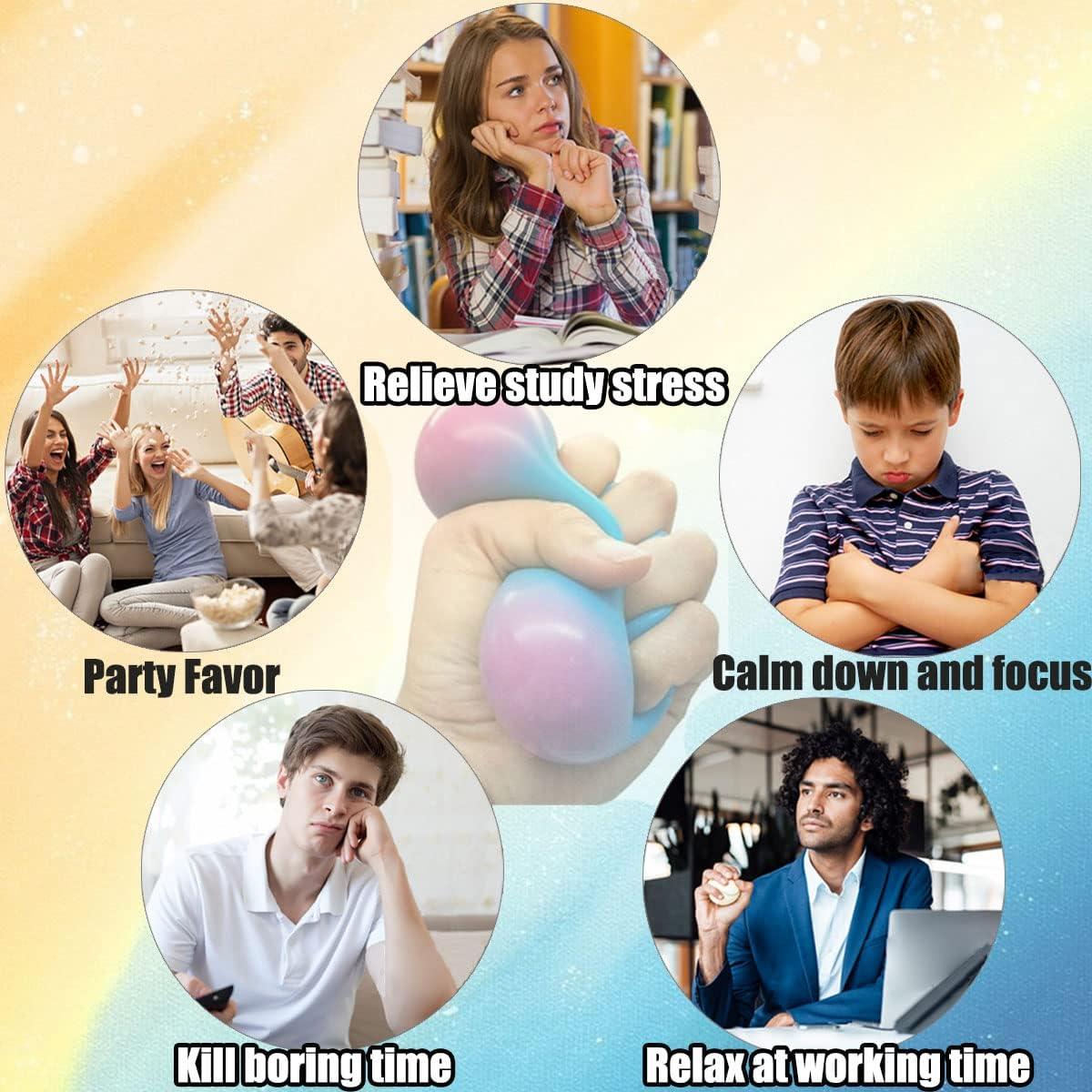 Pelotas Antiestrés Cambiantes de Color - 4 Piezas Eutreec