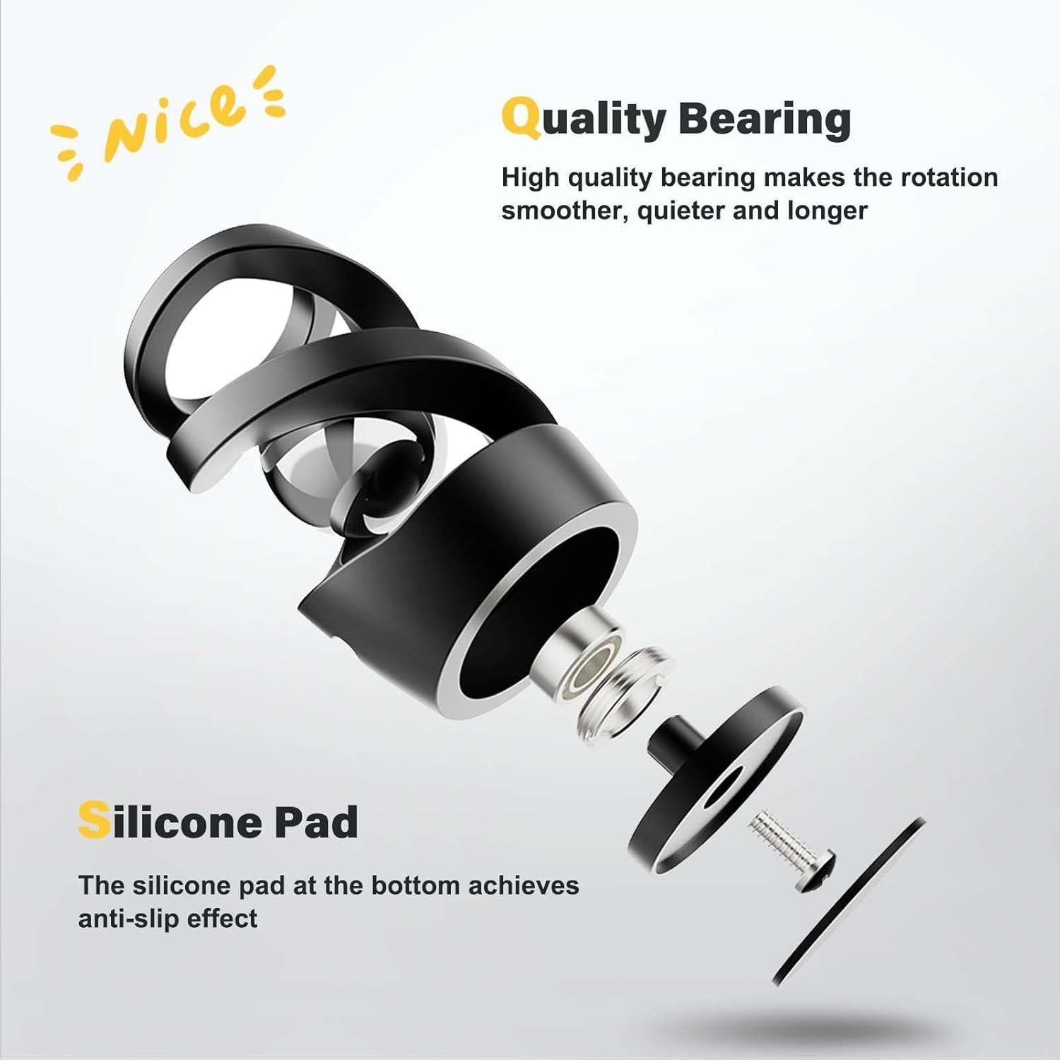 Spinner Antiestrés Cinético Lifidea Negro 4,06 cm