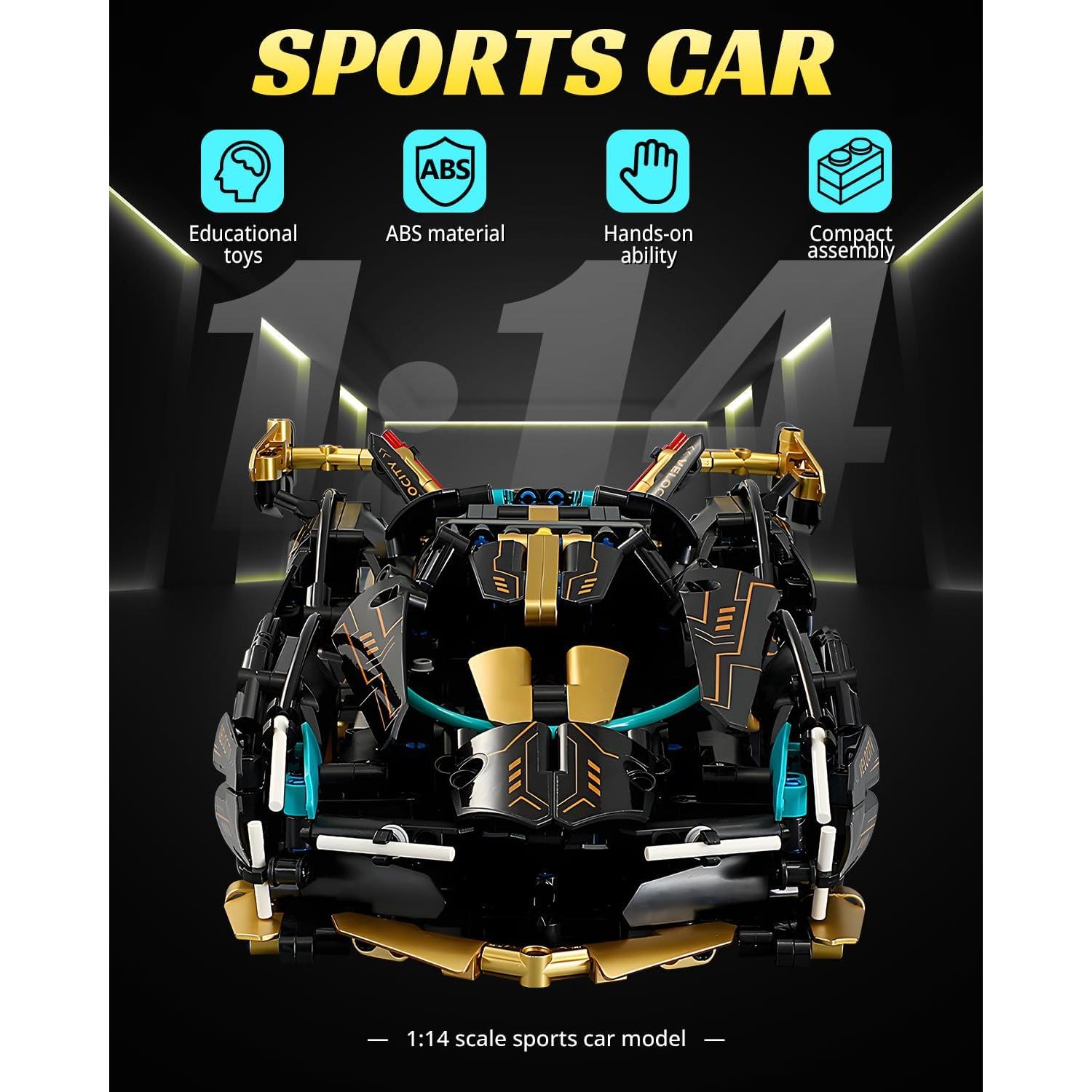 Modelo de Coche de Carreras V12 Technic Nueris 1314 Piezas