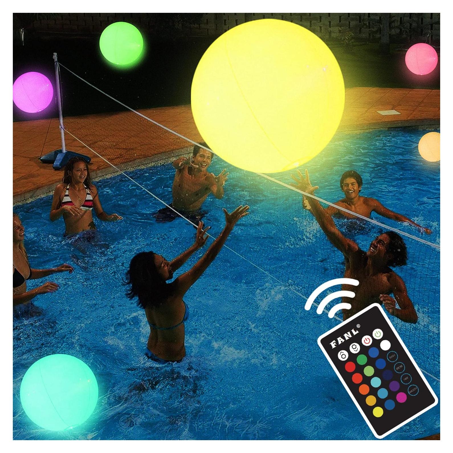 Pelota de Playa LED KIRALUMI 40.64 cm Control Remoto 16 Colores