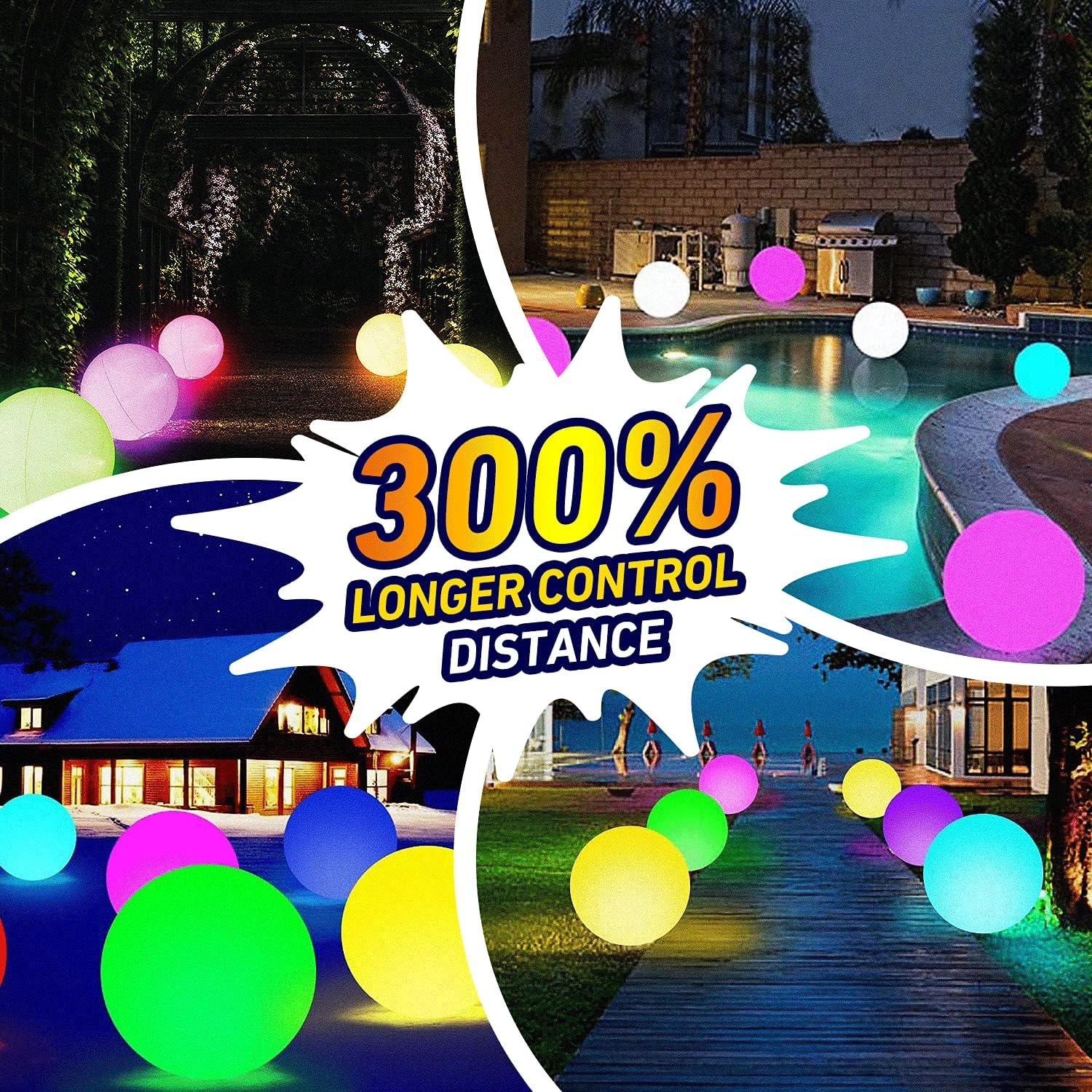 Pelota de Playa LED KIRALUMI 40.64 cm Control Remoto 16 Colores