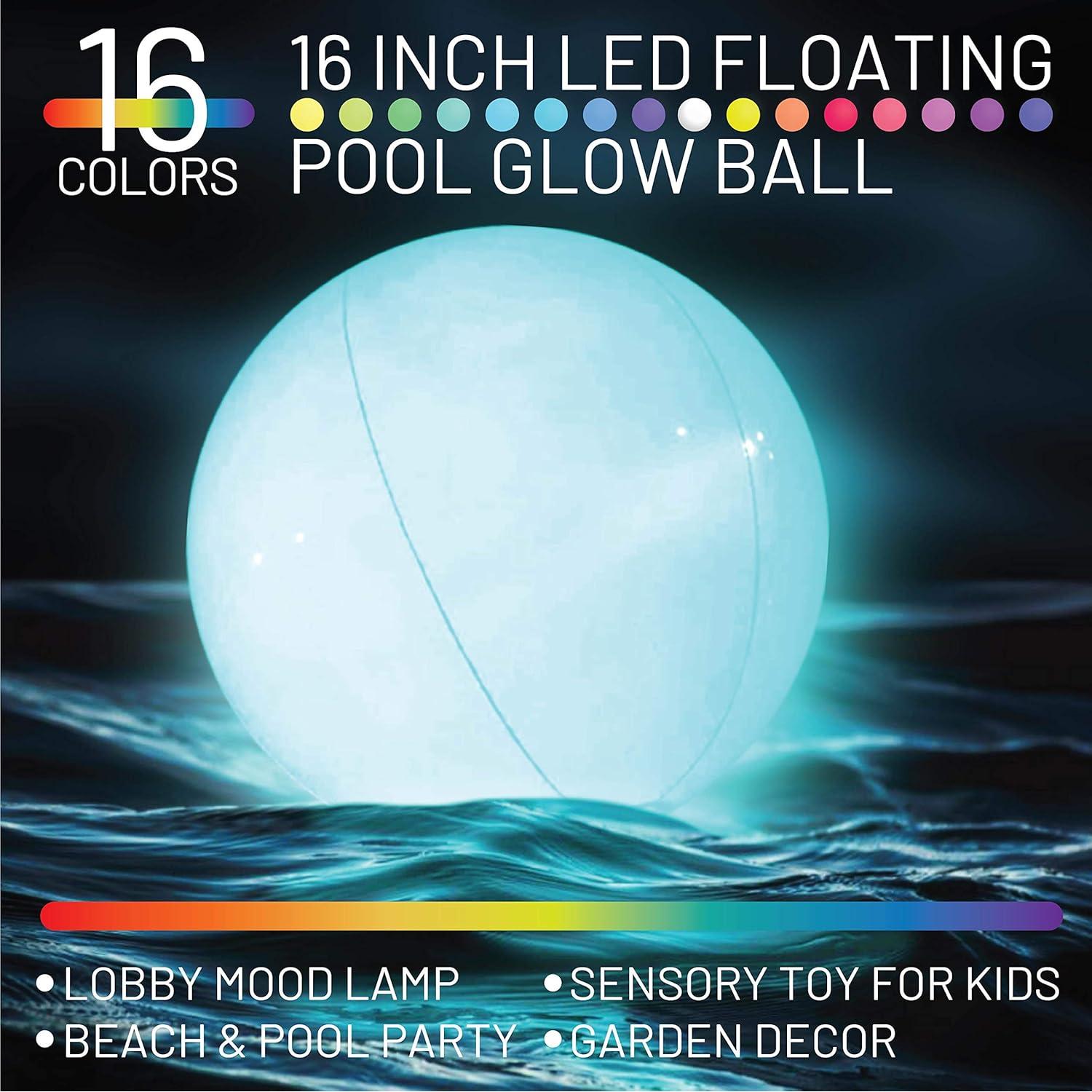 Pelota de Playa LED KIRALUMI 40.64 cm Control Remoto 16 Colores