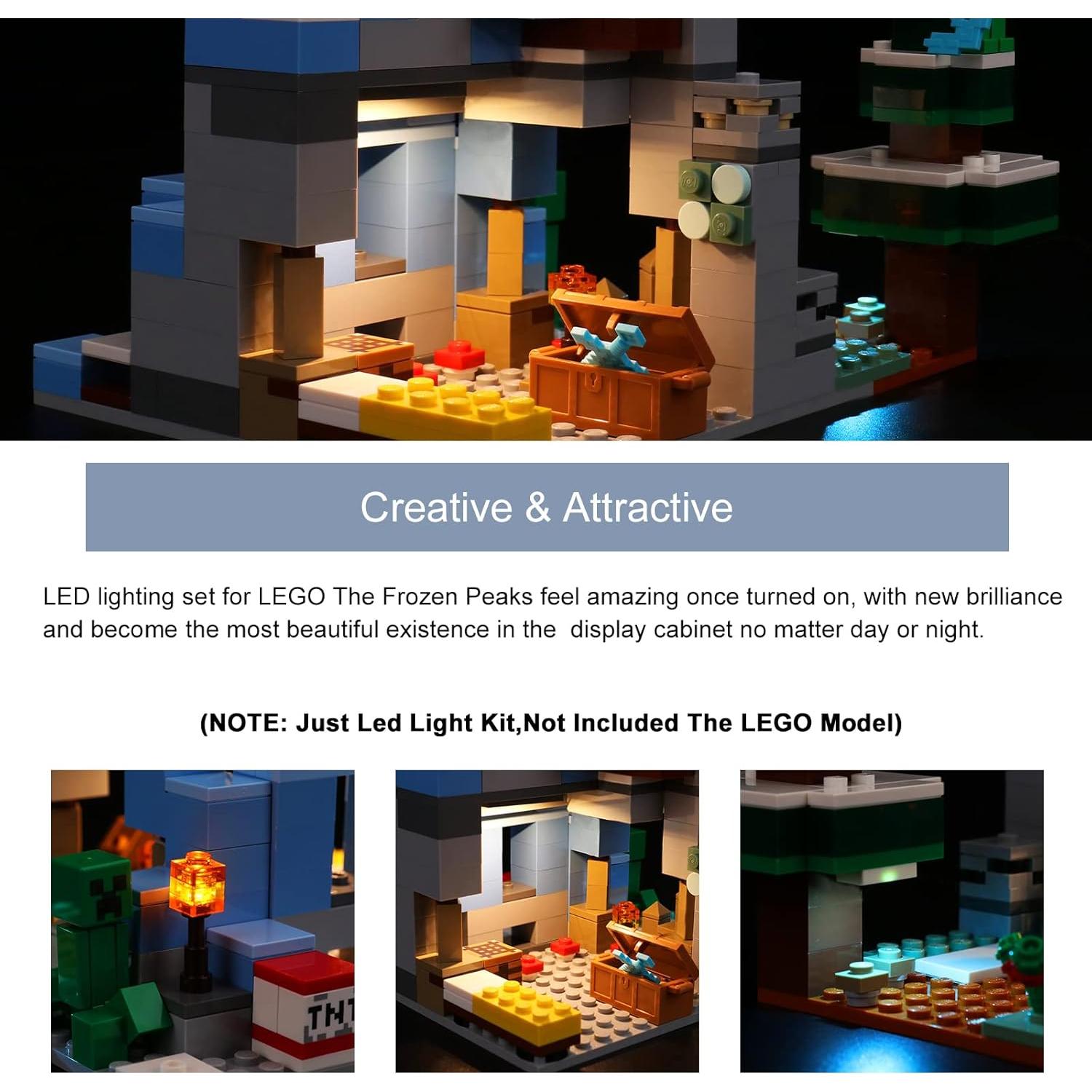 Kit de Luz LED BrickBling para LEGO Las Cumbres Heladas 21243