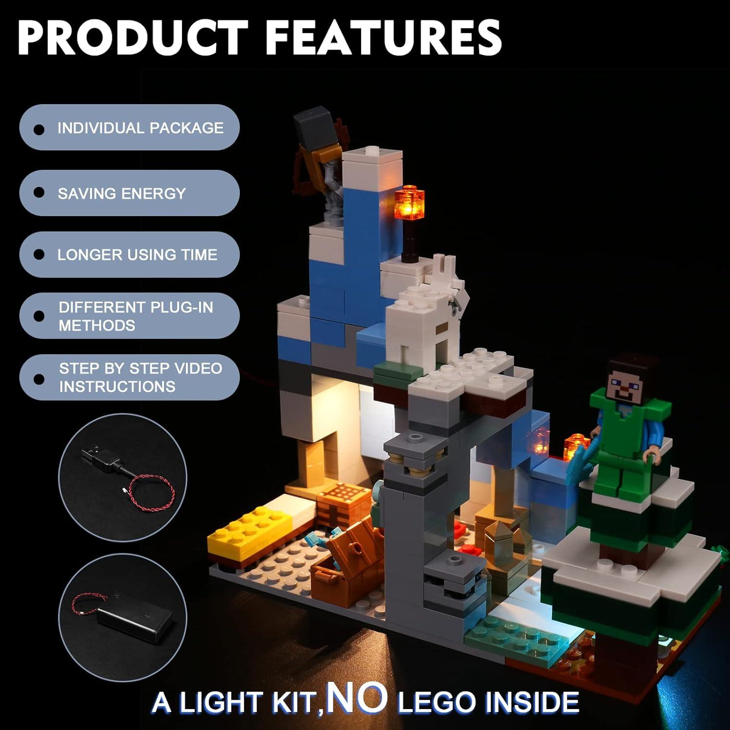 Kit de Luz LED BrickBling para LEGO Las Cumbres Heladas 21243