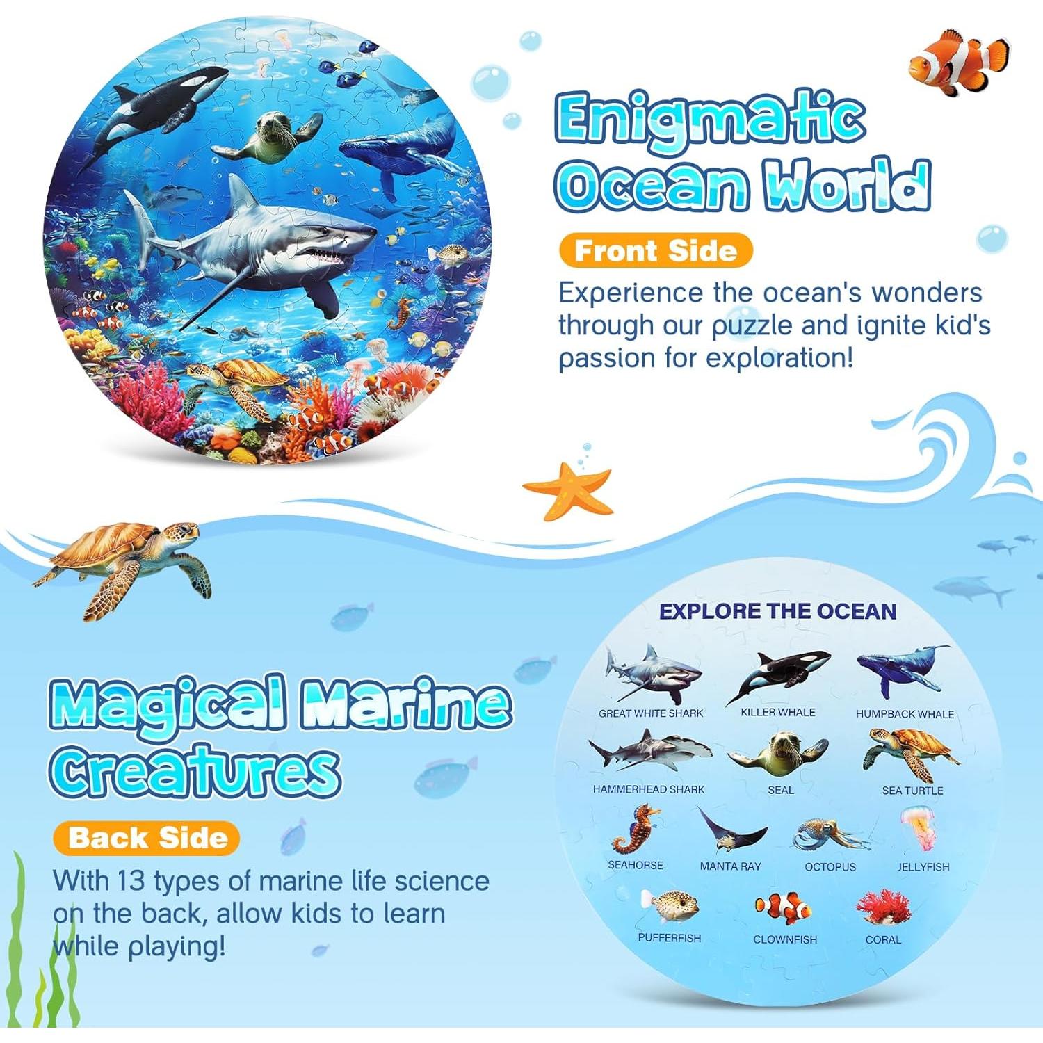 Rompecabezas Oceánico 70 Piezas DIGOBAY para Niños 3-8 Años
