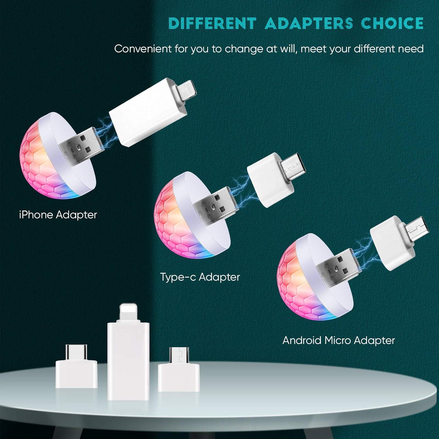 Luces Estroboscópicas USB Honoson 12 Piezas LED Fiesta