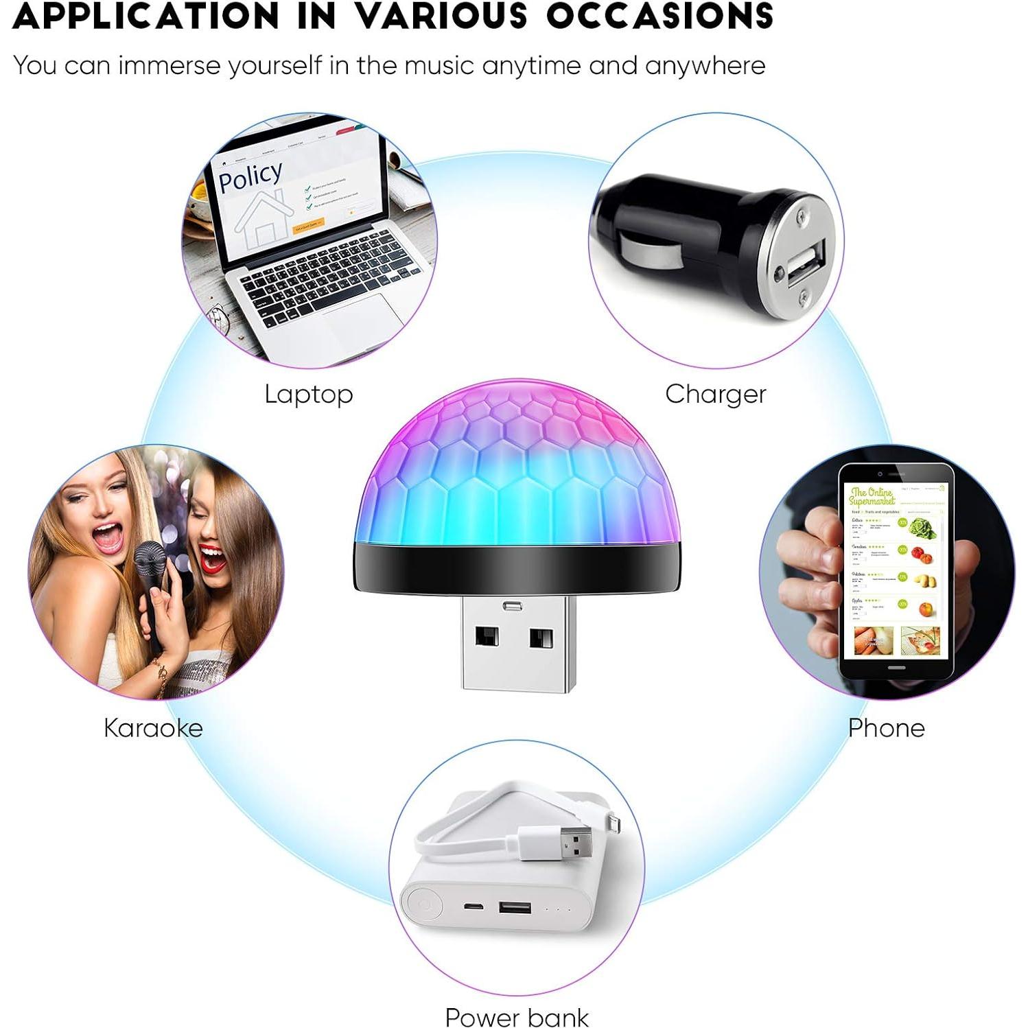 Luces Estroboscópicas USB Honoson 12 Piezas LED Fiesta