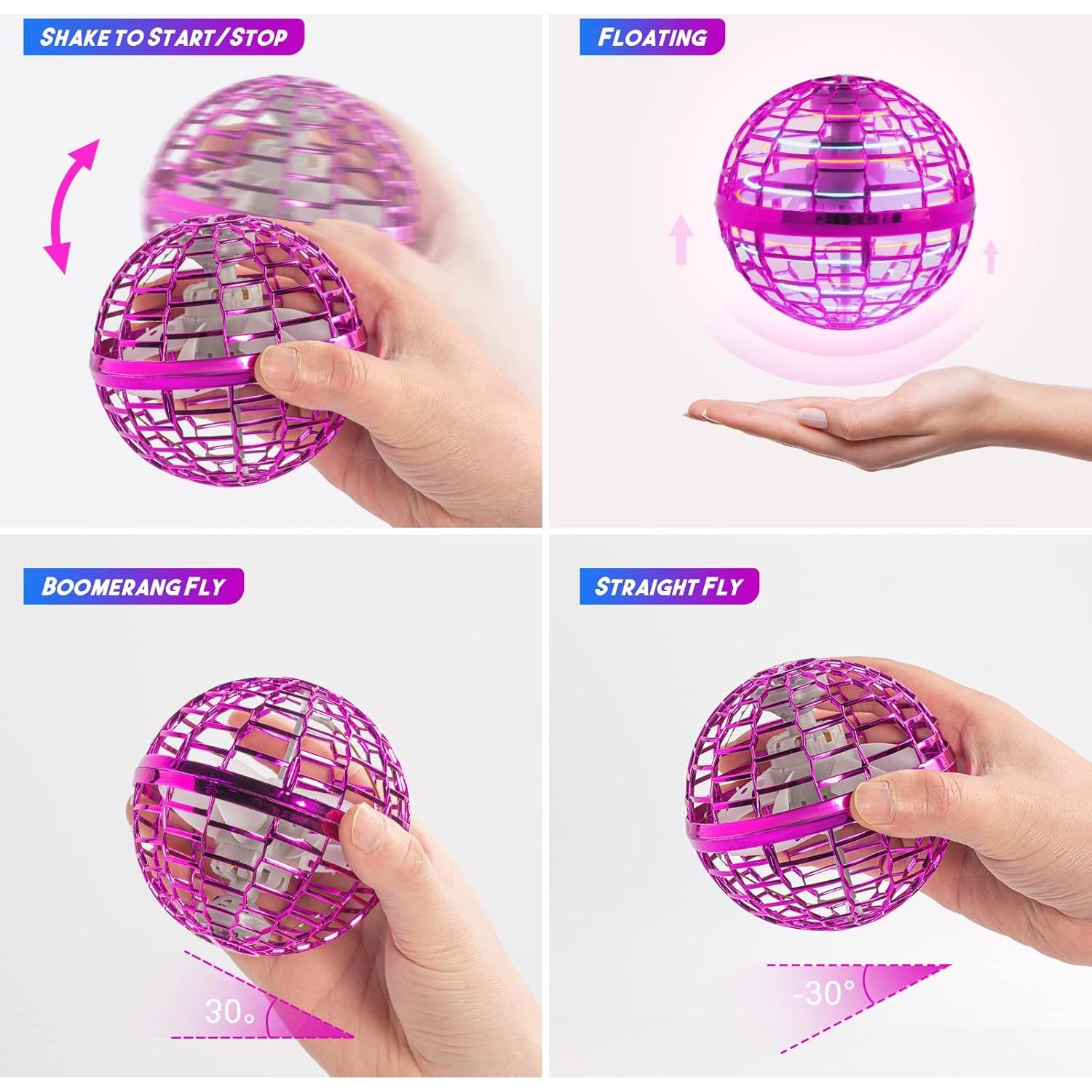 Bola Voladora Hoofun Rosa 8.5 cm Juguete para Niños