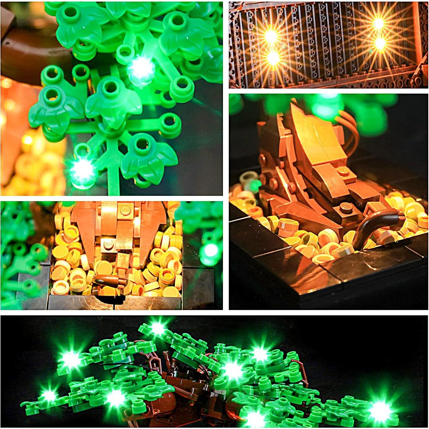 Kit de Luz LED YEABRICKS para Lego Bonsai 10281 Verde
