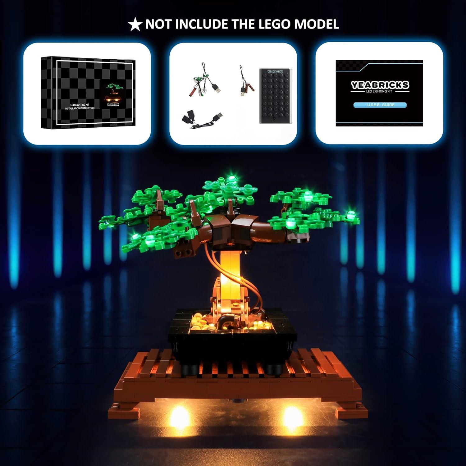 Kit de Luz LED YEABRICKS para Lego Bonsai 10281 Verde
