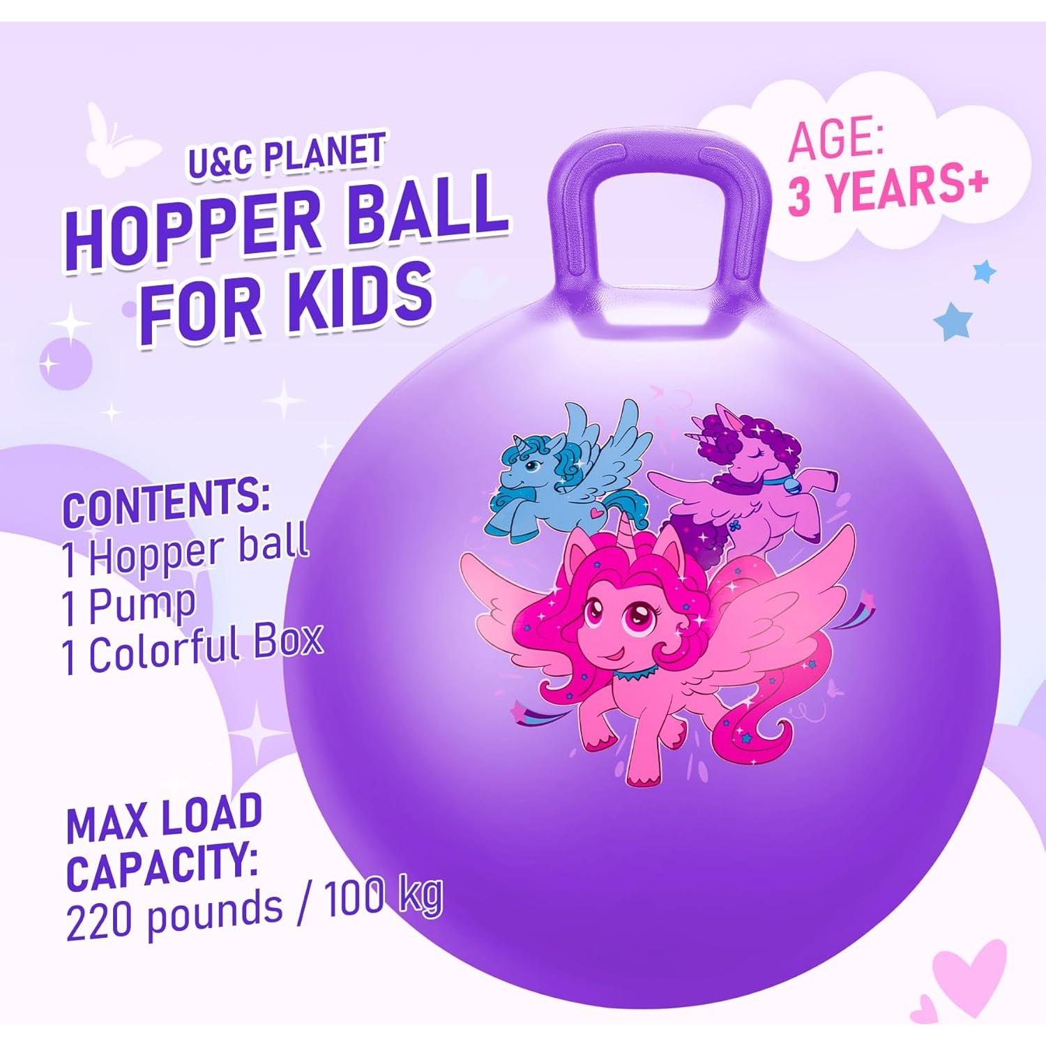 Pelota Saltarina U&C Planet 45 cm Unicornio para Niños