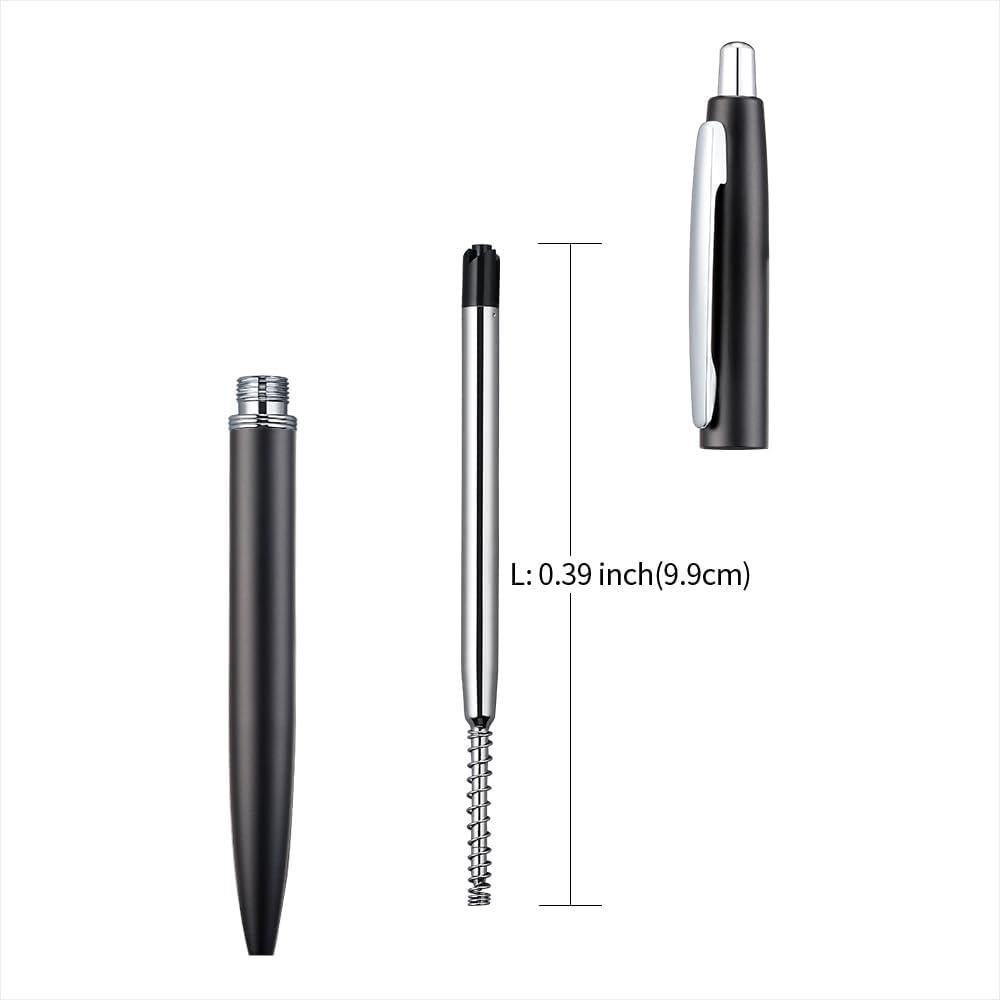Bolígrafos Retráctiles de Metal ChaoQ 6 Pcs Tinta Negra 1.0mm