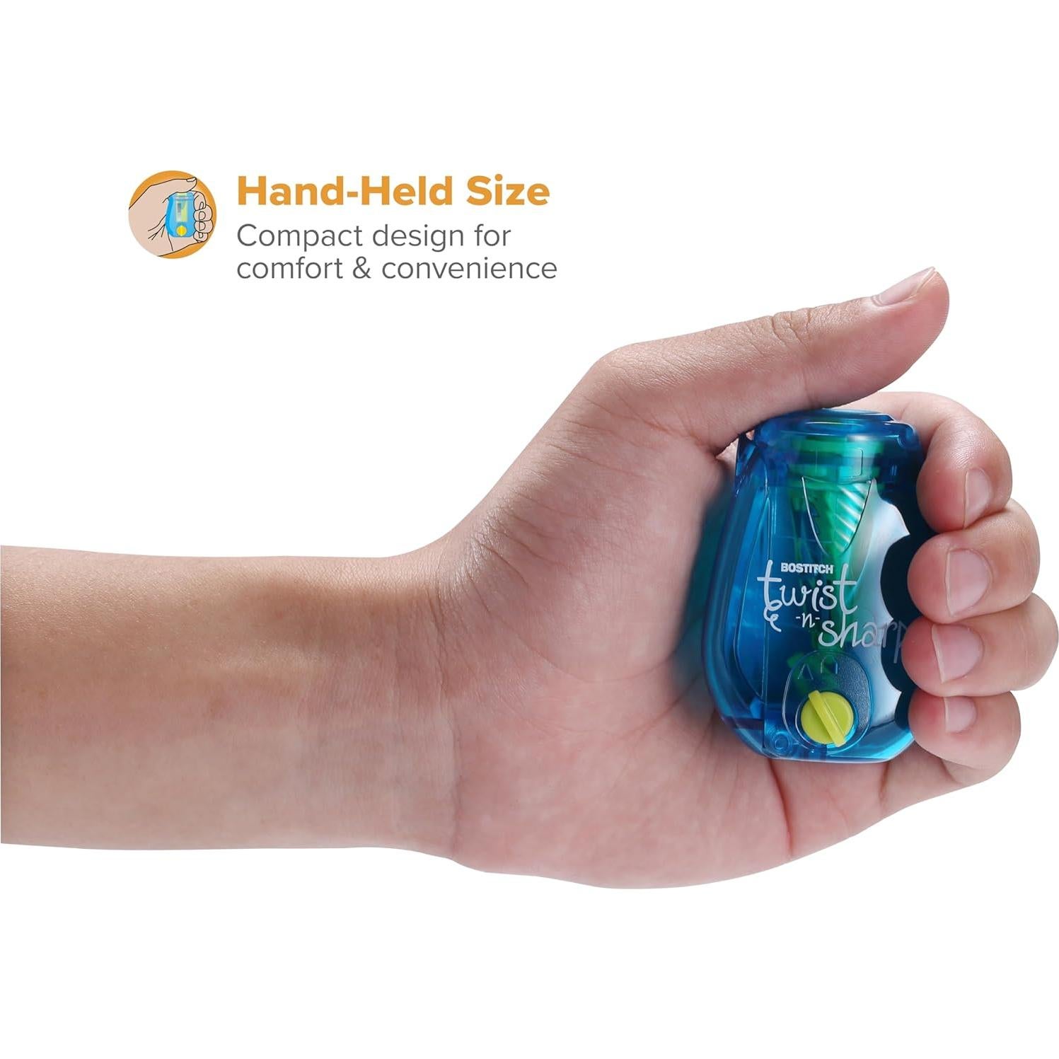 Sacapuntas Bostitch Twist-n-Sharp Azul 2 Paquete para Lápices